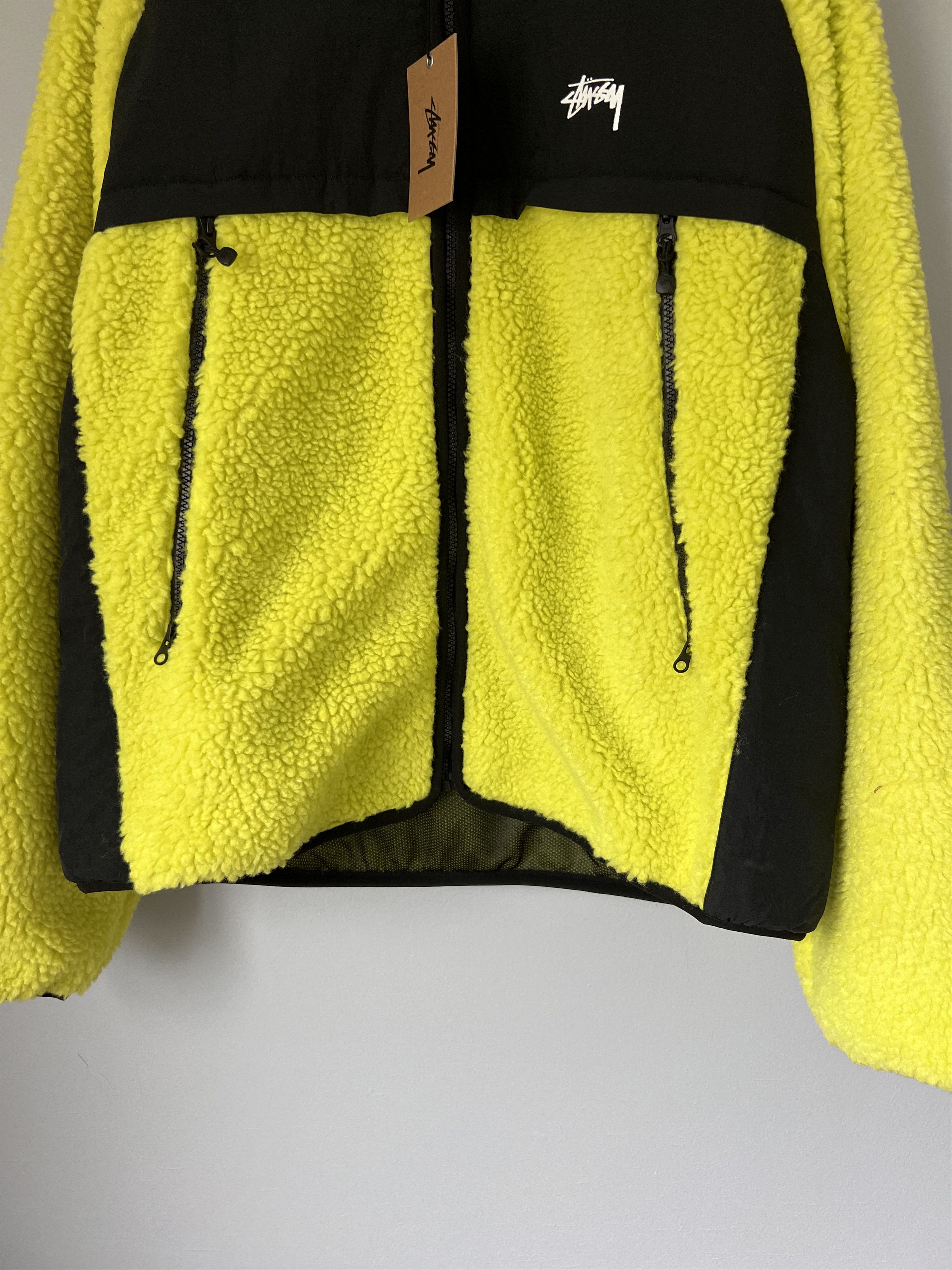 Stussy Stussy Sherpa Paneled Hooded Jacket in Lime Size US XL / EU 56 / 4 - 3 Thumbnail