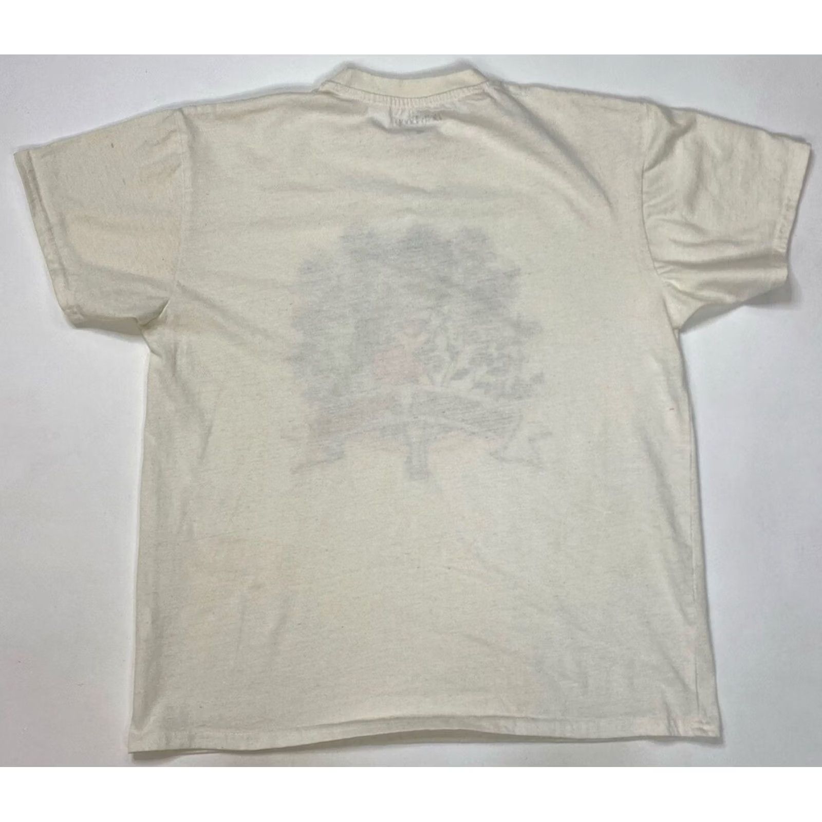 Vintage Betty Boop Flower Power Graphic T-shirt Women L Short Sleeve Crew Neck Pullover Casual 100% Cotton Ivory Size L / US 10 / IT 46 - 3 Thumbnail