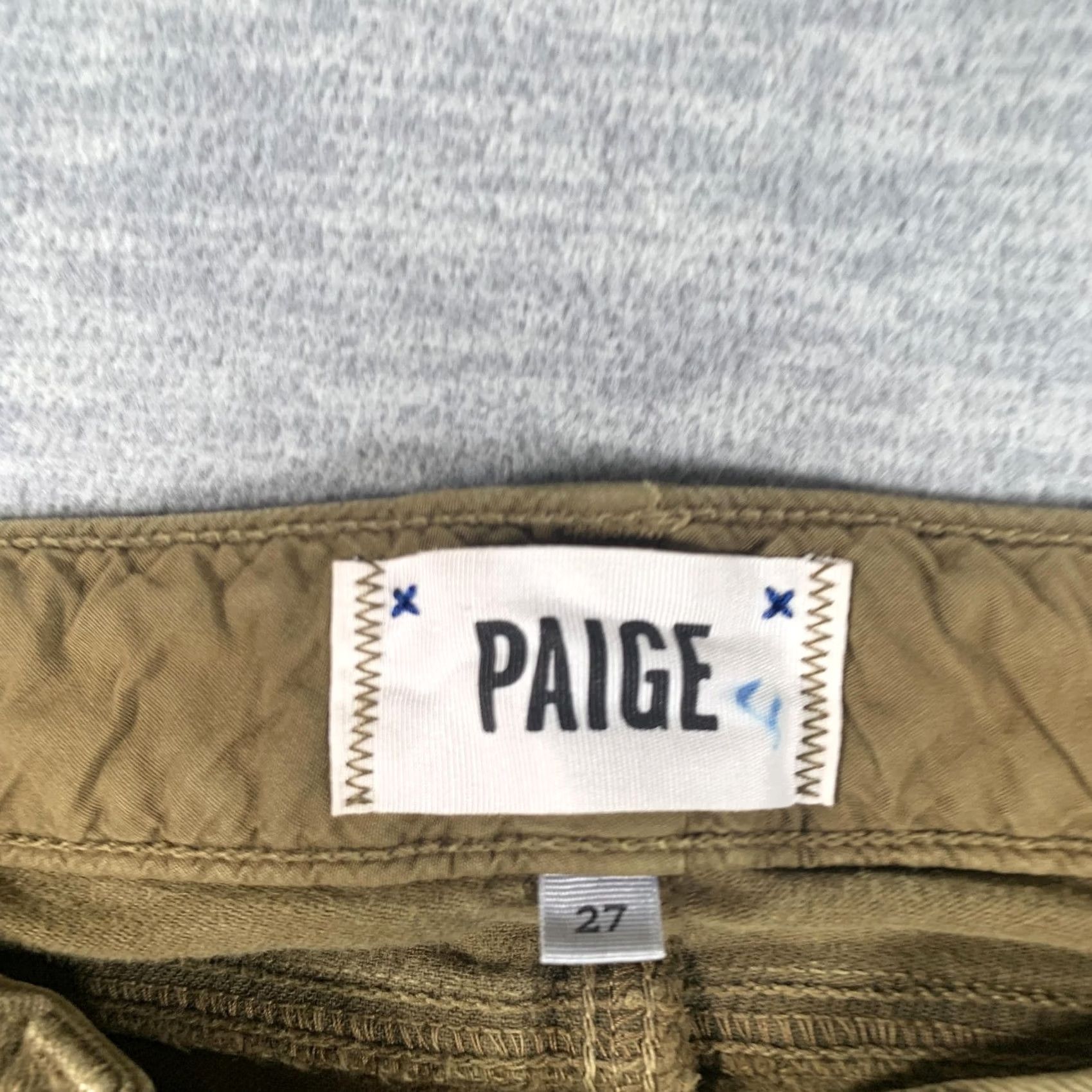 Paige Paige Marley Skinny Jeans Womens 27 Green Low Rise Moto Ankle Zip Stretch Denim Size 27" / US 4 / IT 40 - 5 Thumbnail