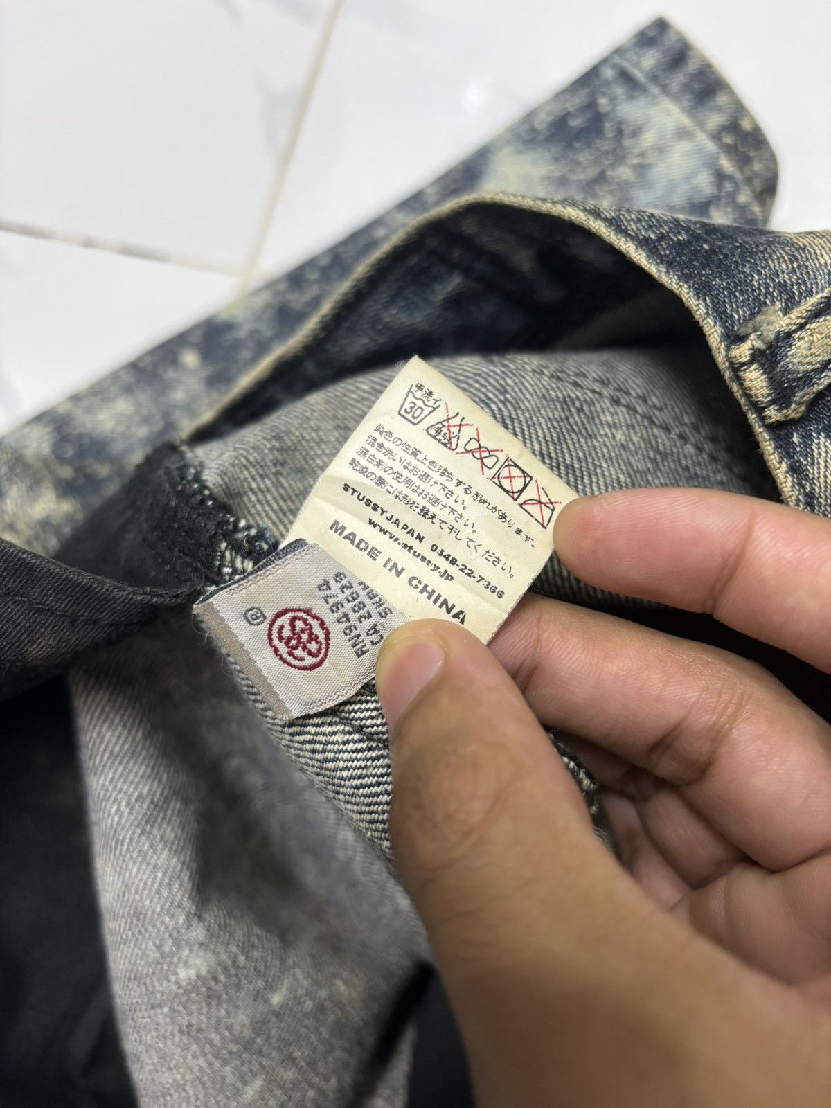 Stussy 🔥CRAZY ARCHIVE STUSSY VINTAGE CUSTOM BLEACH DISTRESS DENIM Size US 30 / EU 46 - 11 Thumbnail