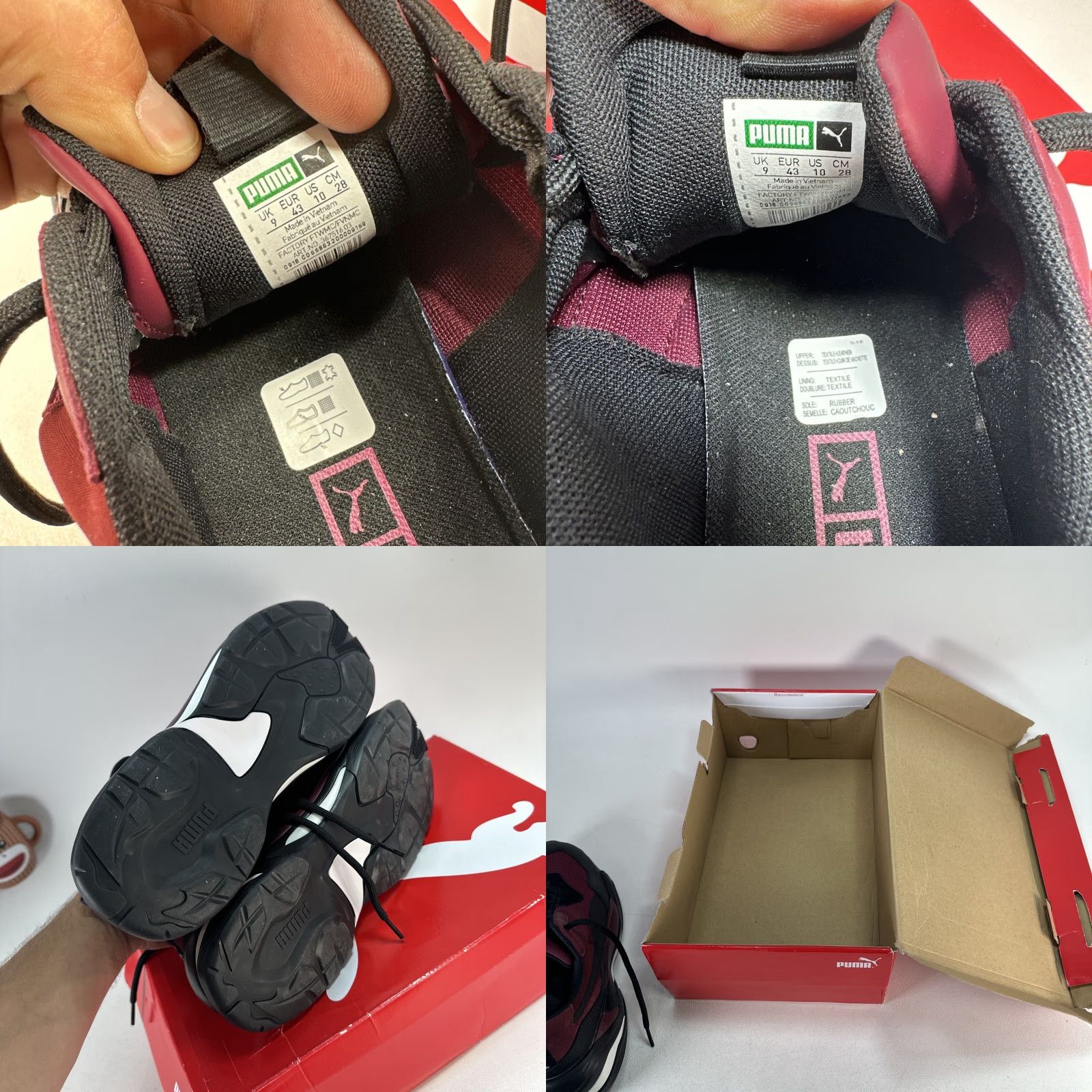Puma PUMA Thunder Spectra - Mens Sneaker 367516-03 Maroon/Black 10M US 12 UK 12 Athletic Shoes Mens Sneakers Size US 12 / EU 45 - 8 Thumbnail