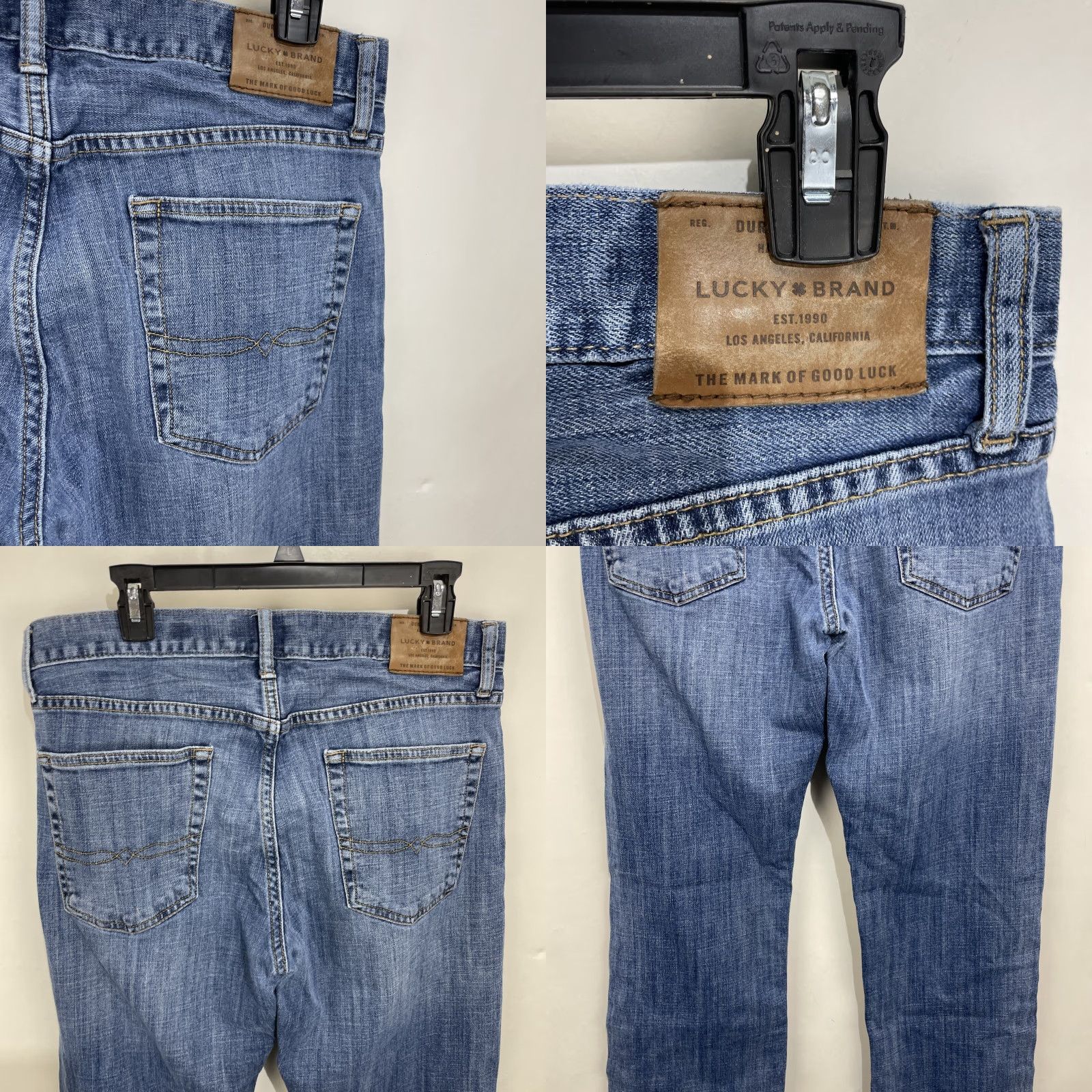 Lucky Brand Lucky Brand Mens Jeans 221 Original Straight Denim 34x30 Medium Blue Wash Casual 5-Pocket Zipper Fly Regular Rise Mens Jeans Size US 34 / EU 50 - 9 Thumbnail