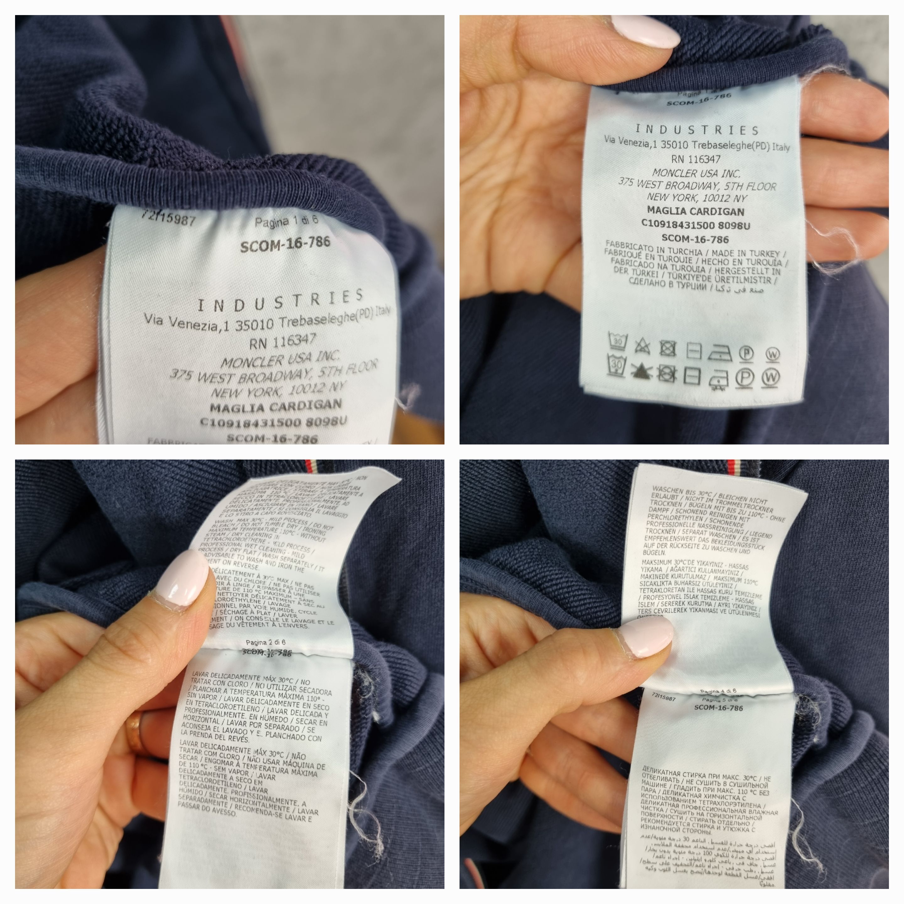 Moncler × Vintage Faded Moncler Knitted Zip Up Hoodie Size US M / EU 48-50 / 2 - 18 Thumbnail