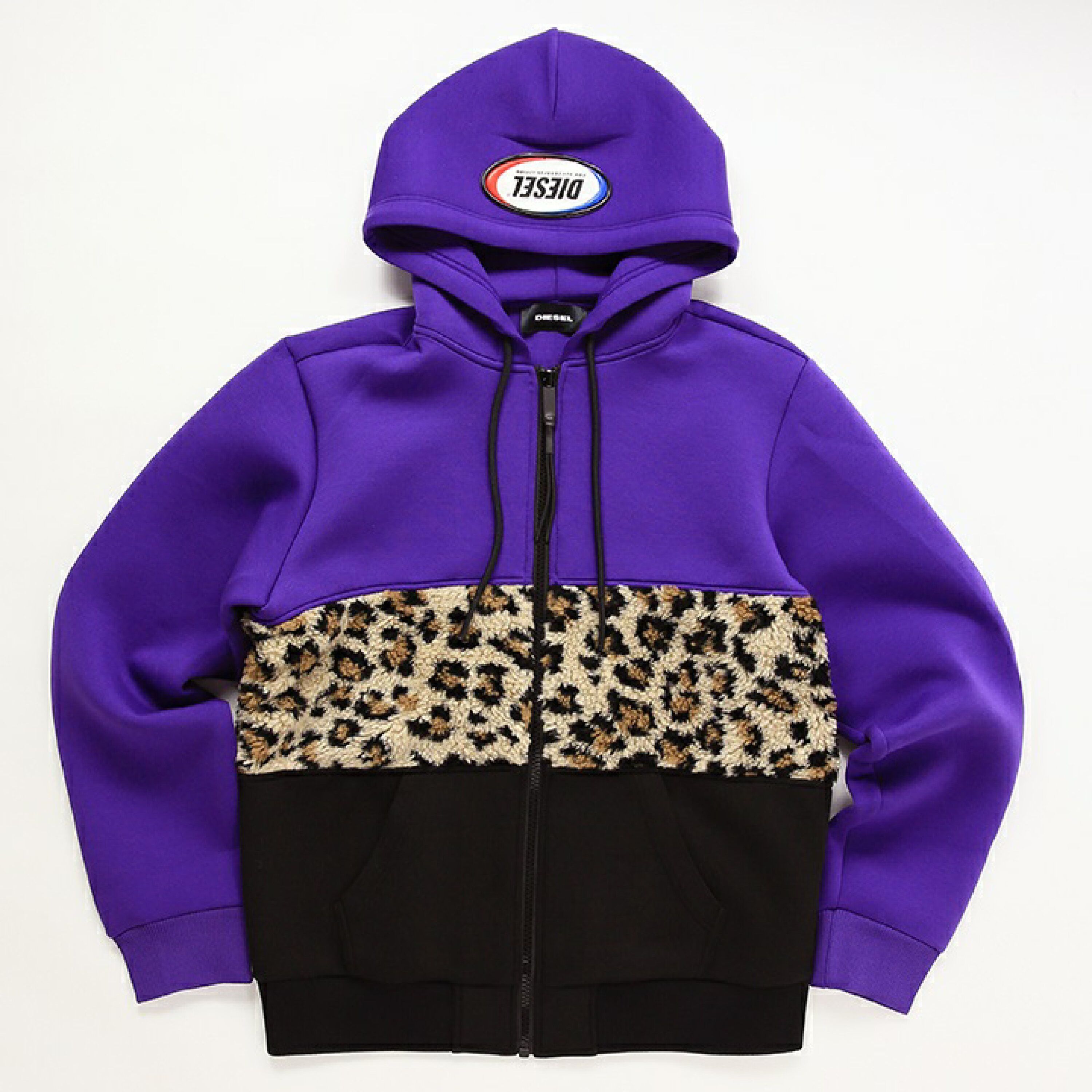 Diesel Diesel leopard pattern boa switching multi color zip hoodie Size US M / EU 48-50 / 2 - 1 Thumbnail