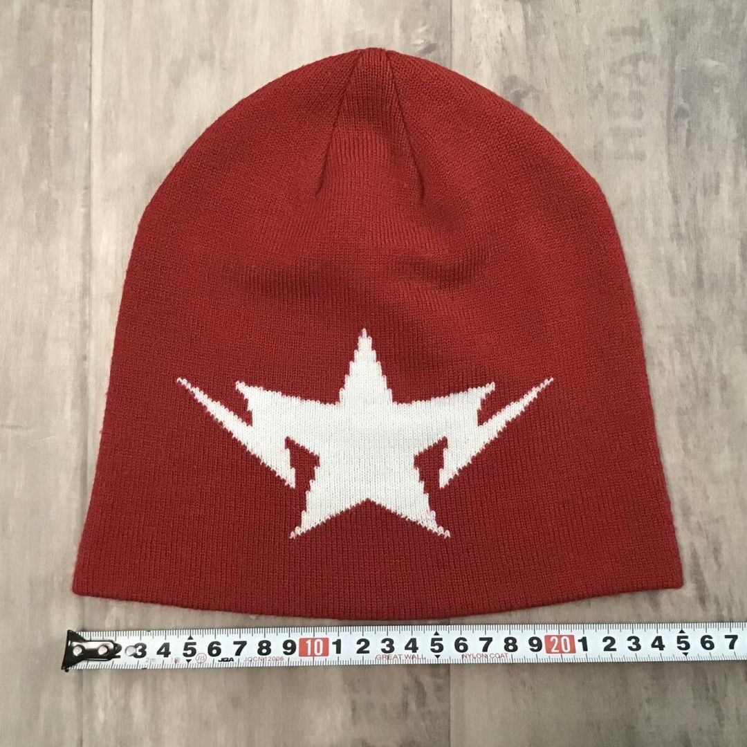 Bape BAPE Red TWINSTA logo beanie knit cap a bathing ape BAPE STA Size ONE SIZE - 4 Thumbnail