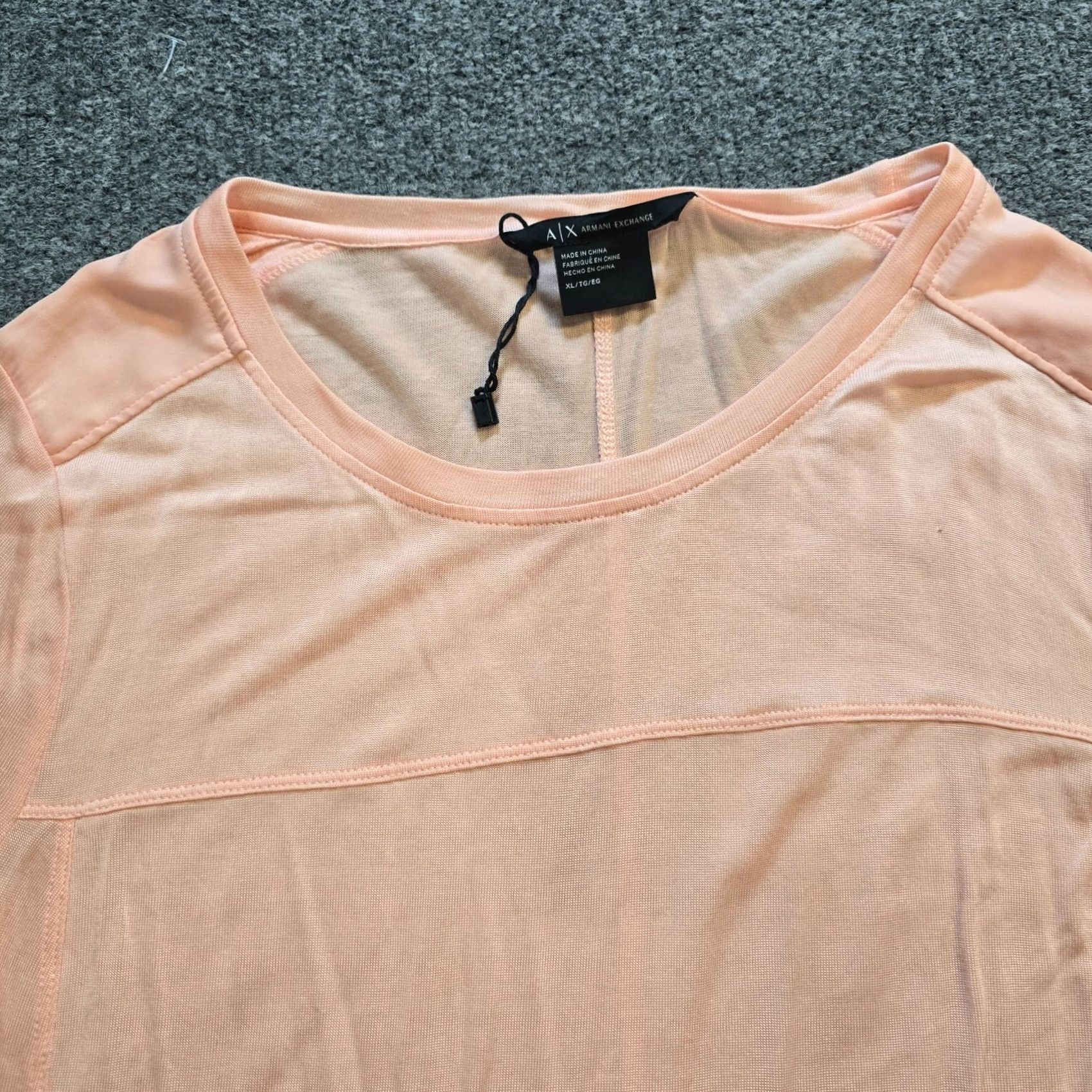 Armani Exchange Armani Exchange Top Womens XL Pink Long Sleeve Stretch Casual Regular Fit T-Shirt Capble Basic` Size XL / US 12-14 / IT 48-50 - 2 Thumbnail