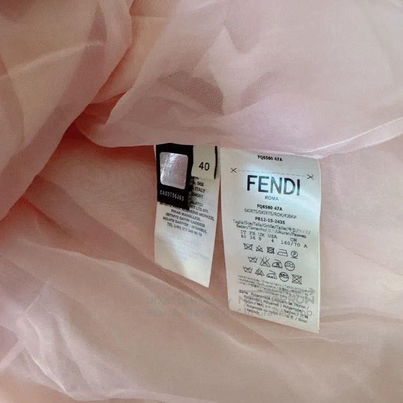 Fendi Fendi Pink Velvet Embroidered Skirt Size 26" / US 2 / IT 38 - 8 Thumbnail