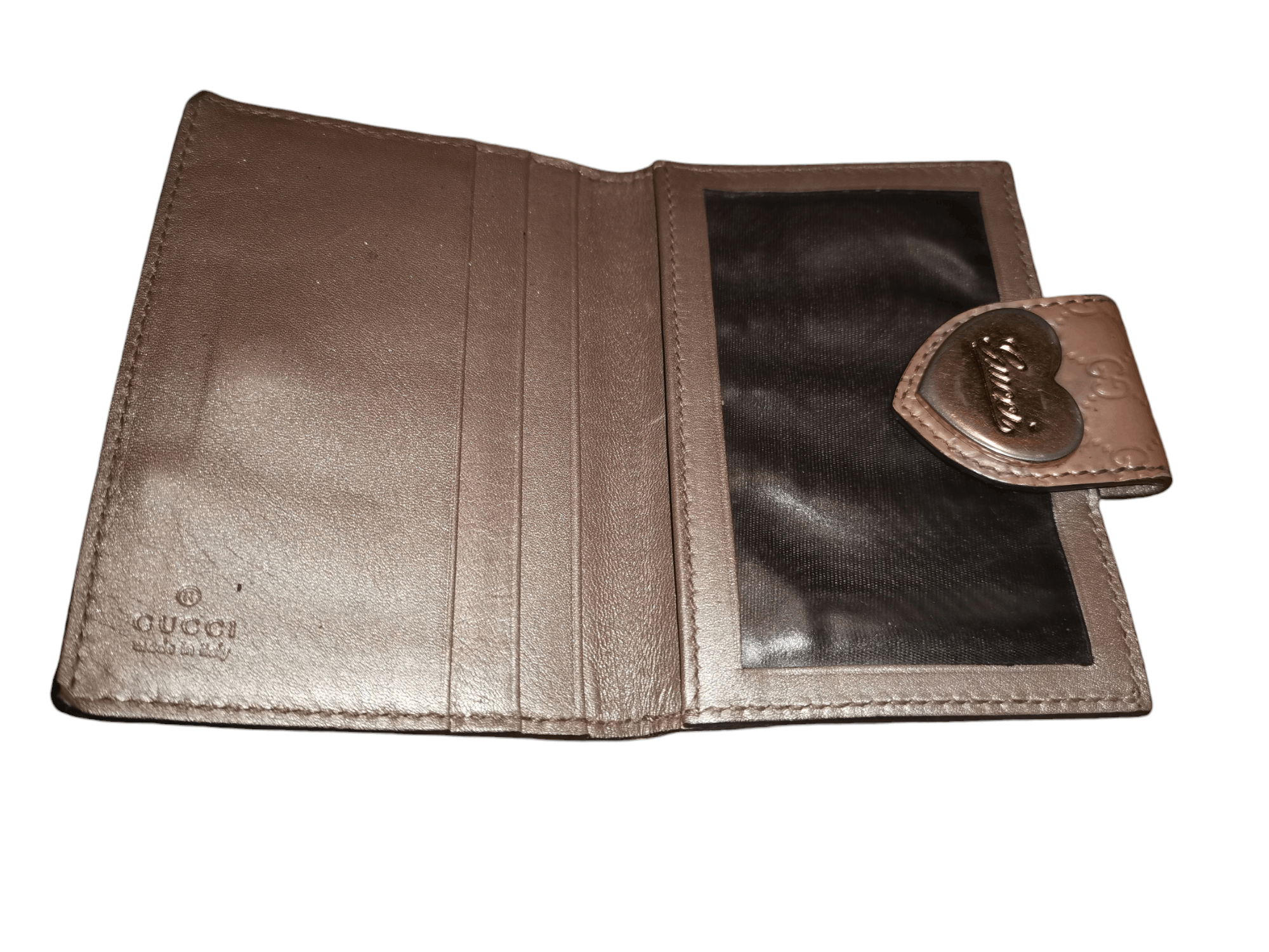 Gucci × Vintage Gucci heart pink gold guccissima wallet Size ONE SIZE - 4 Thumbnail