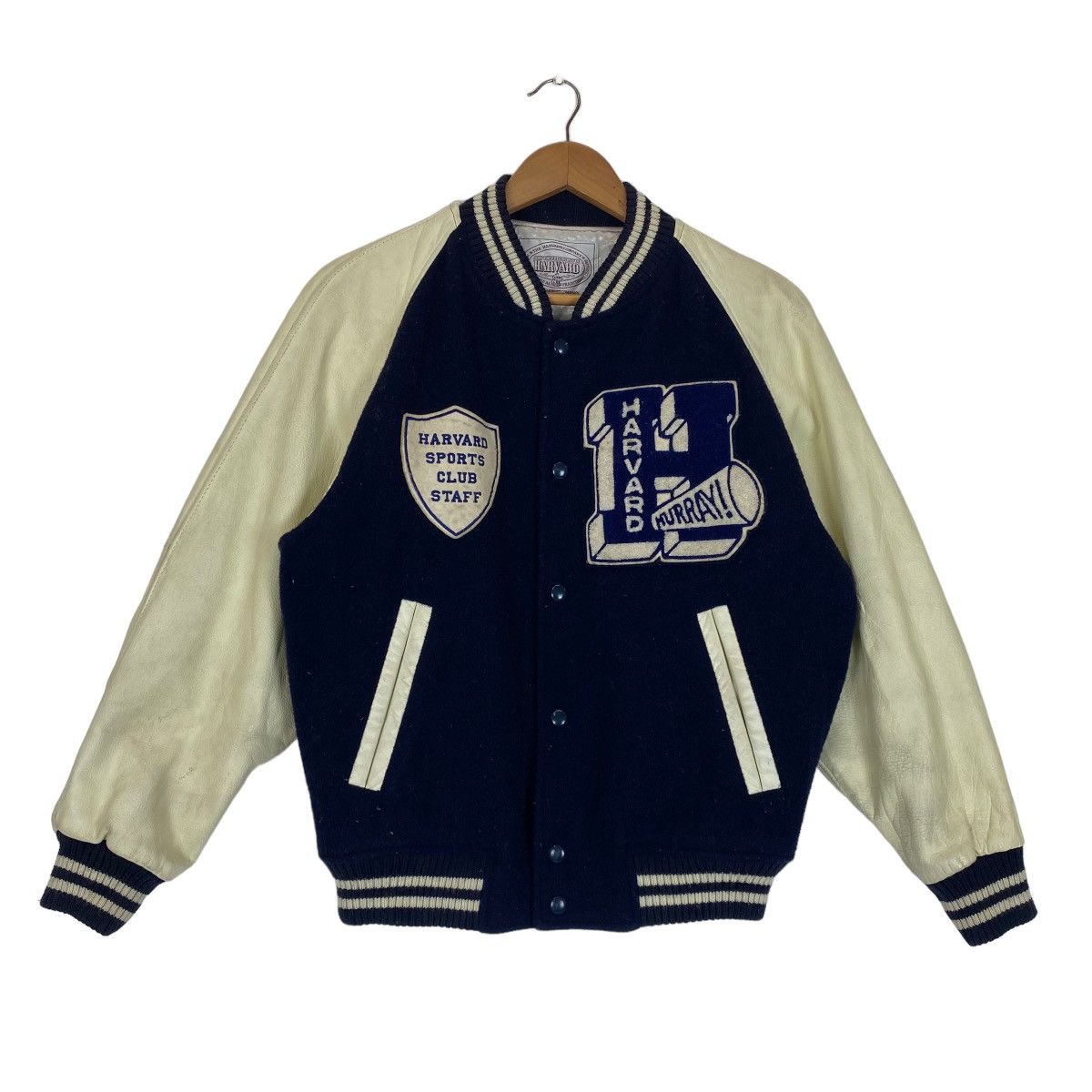 Vintage ✨Vtg Harvard Sport Club Staff wool varsity jacket Size US M / EU 48-50 / 2 - 3 Thumbnail