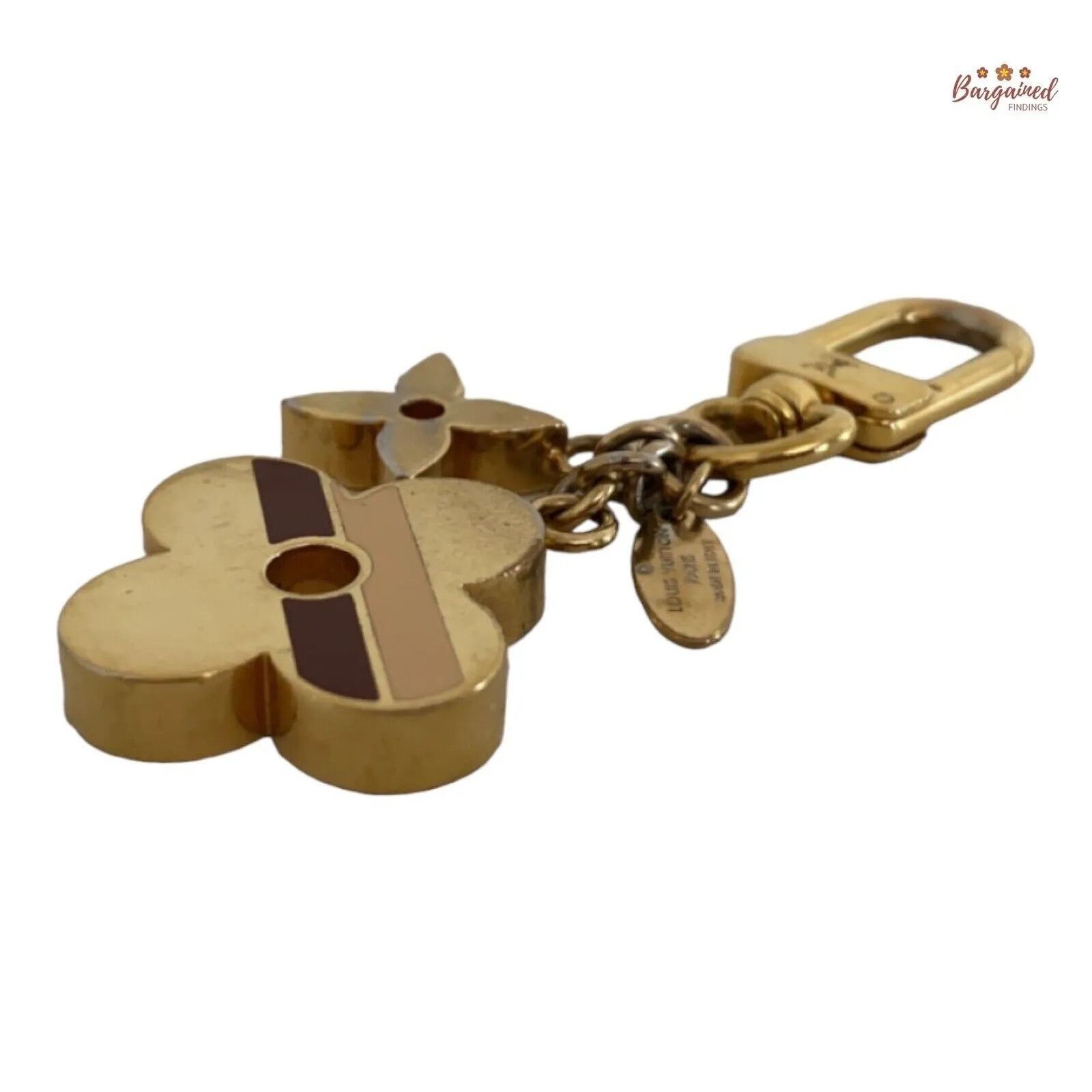 Louis Vuitton LOUIS VUITTON Stripes Monogram Flowers Keyring Bag Charm Size ONE SIZE - 6 Thumbnail