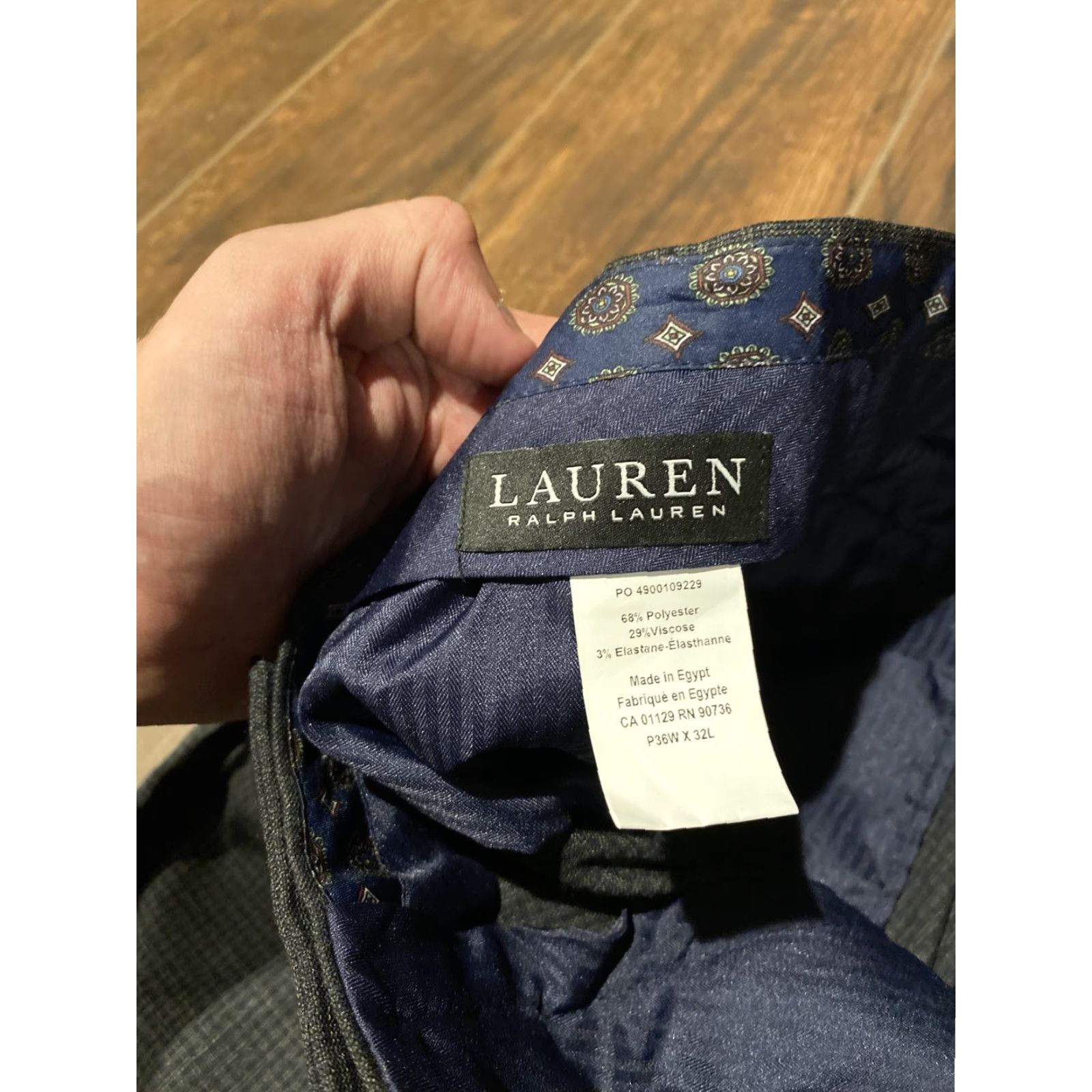 Ralph Lauren Lauren Ralph Lauren Pants Mens 36X30 Gray Black Classic Fit Ultraflex Dress Pants Mens Regular 36x30 Multicolor Size US 36 / EU 52 - 7 Thumbnail