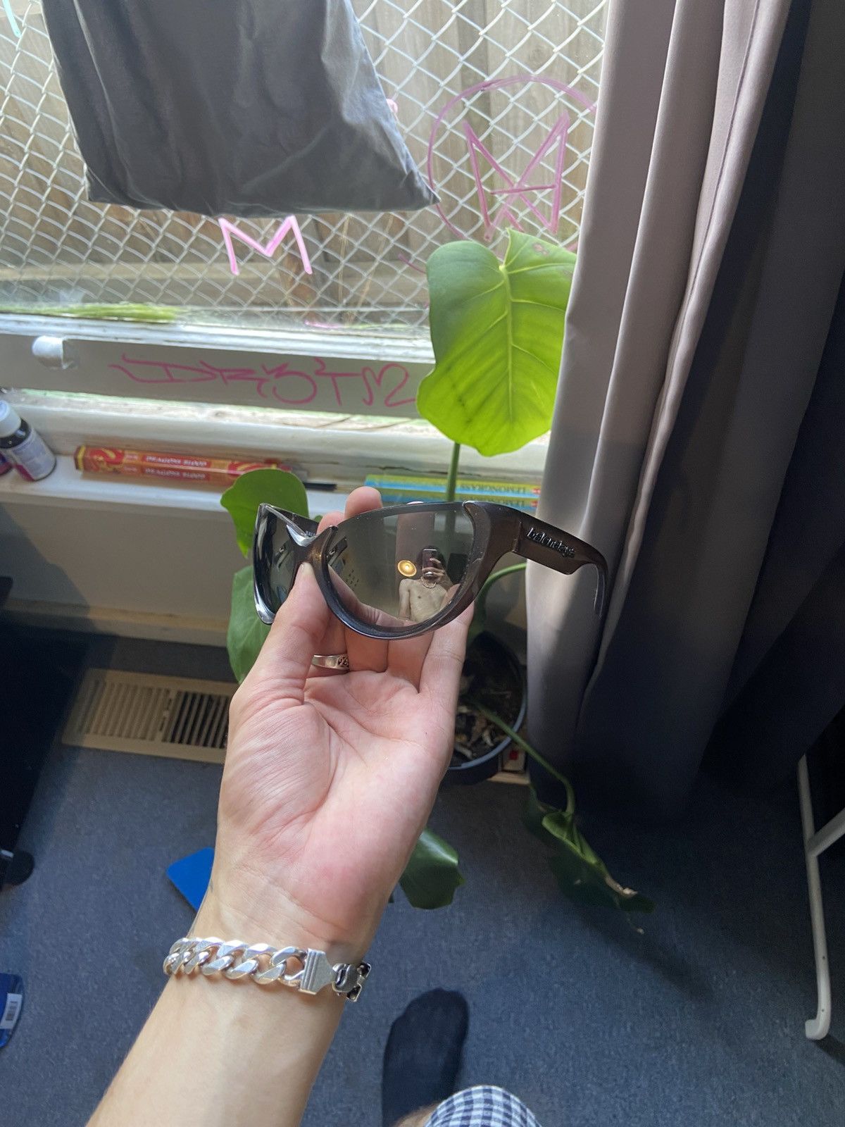 Balenciaga xpander silver cateye sunglasses Size ONE SIZE - 4 Thumbnail