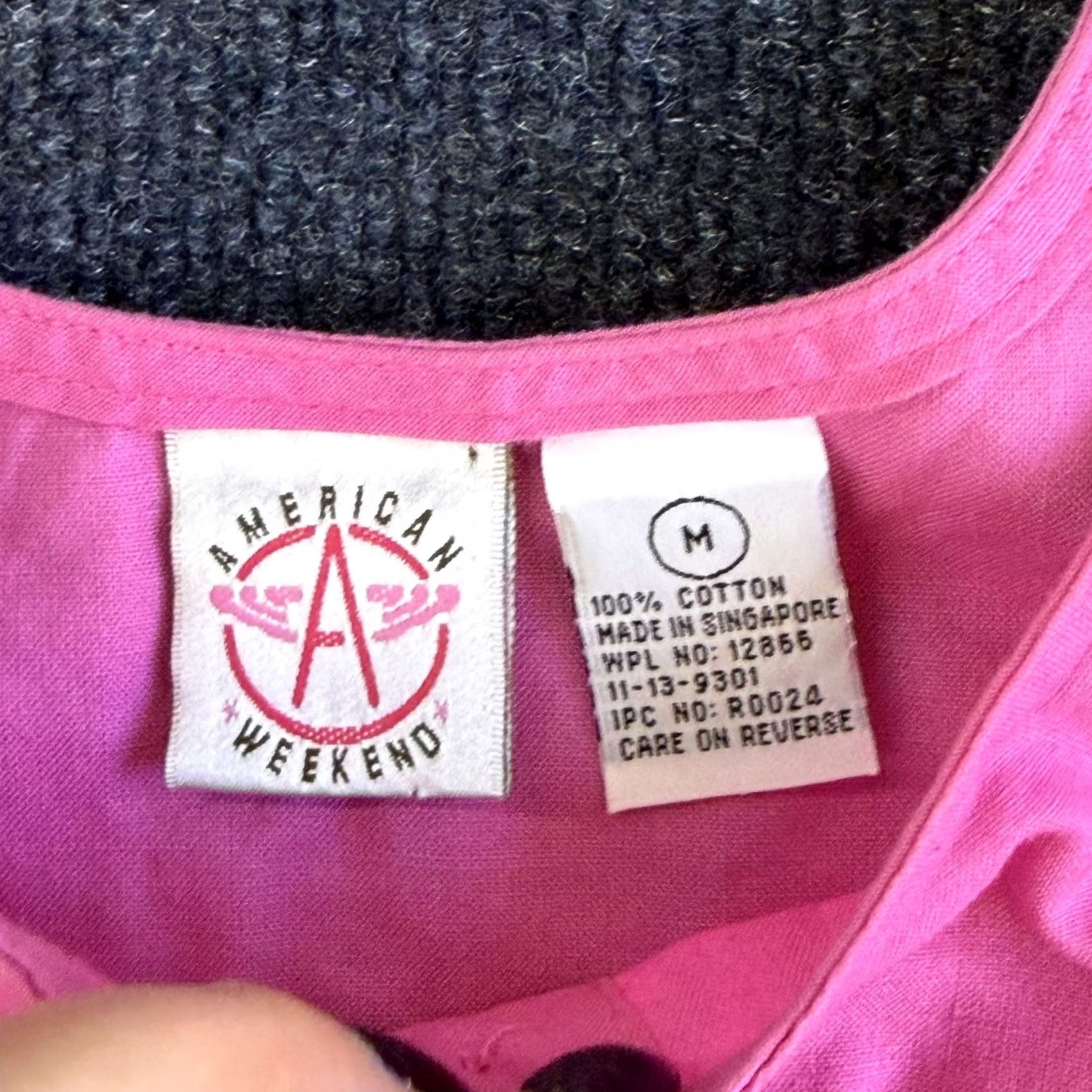 Vintage VINTAGE American Weekend Tank Womens M Pink Button Front Scoop Neck Shirt Size M / US 6-8 / IT 42-44 - 4 Thumbnail