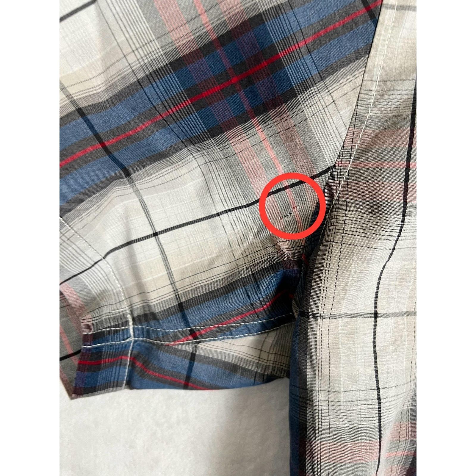 Quiksilver Quiksilver Shirt Mens XL Gray Blue Plaid Short Sleeve Button Size US XL / EU 56 / 4 - 3 Thumbnail
