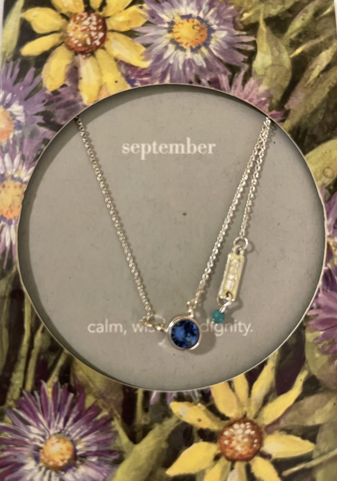 Other Birthstone 16” Necklace Silver Plated Austrian Crystal blue Size ONE SIZE - 3 Thumbnail