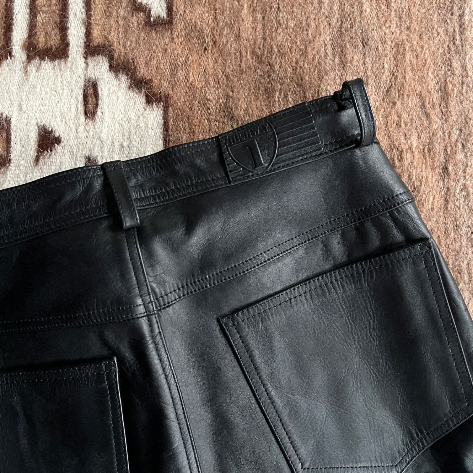 Leather Highway 1 Real Leather Biker Moto Side String Pants 9802AC Size US 32 / EU 48 - 8 Thumbnail