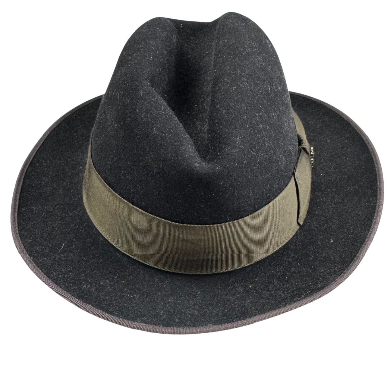 Vintage VINTAGE Biltmore Governor Fashion Fedora Hat Band Ribbon Medium Black Mens Fedora Size ONE SIZE - 3 Thumbnail