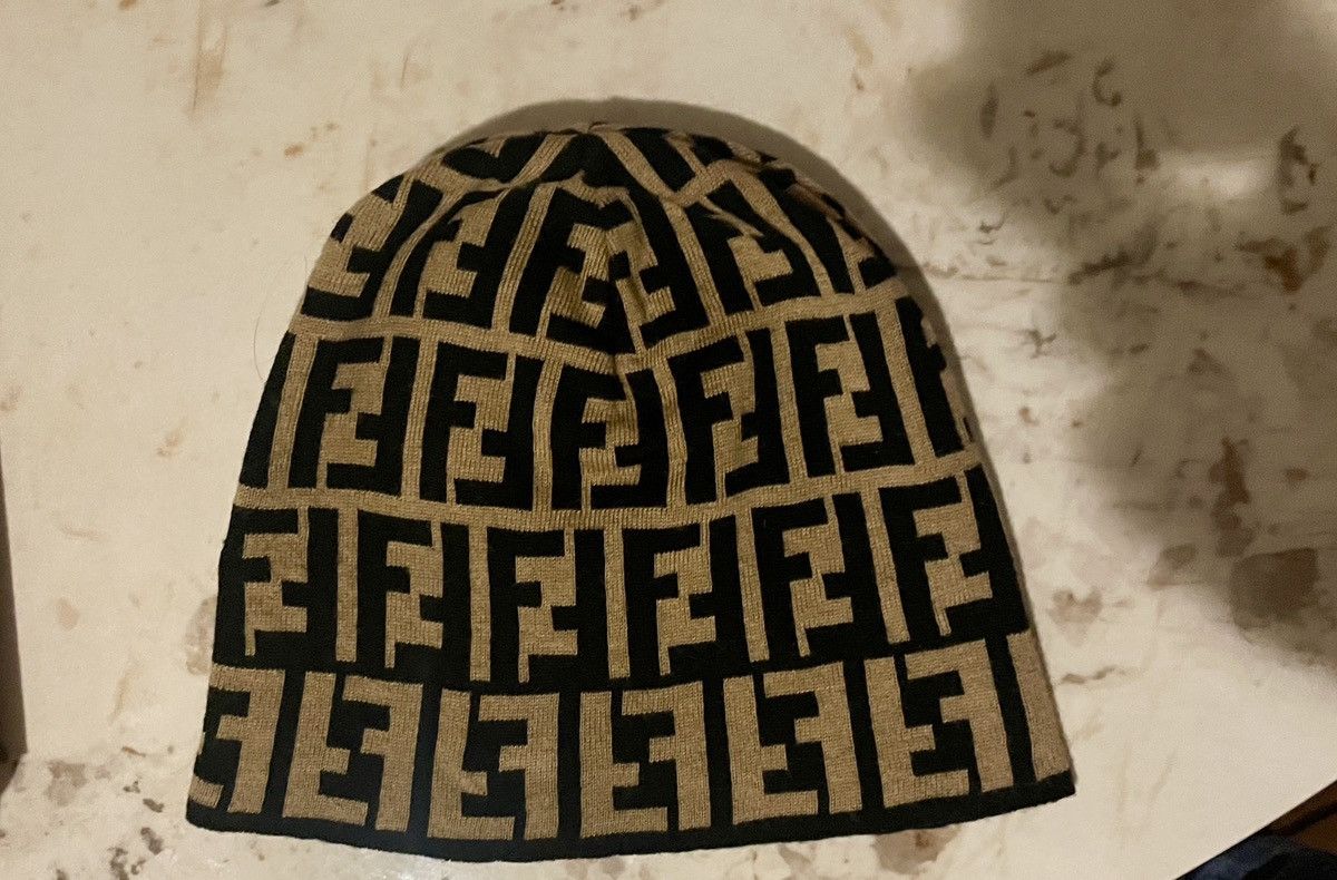 Fendi FENDI Rare Vintage FF Zucca Logomania Beanie Y2K Size ONE SIZE - 8 Thumbnail