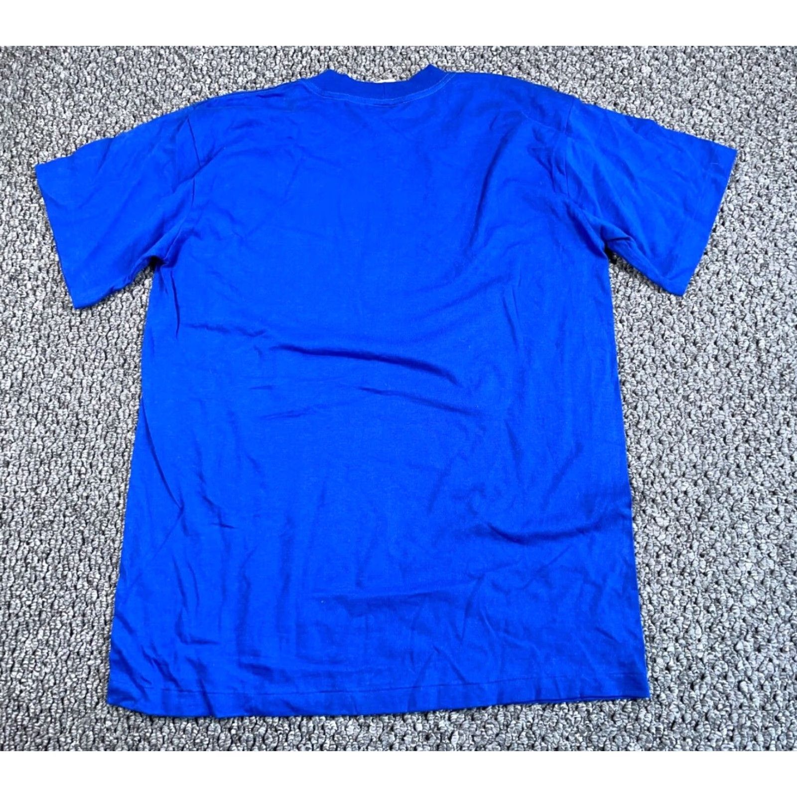 Nautica VTG Carnival Cruise T-Shirt Nautical Blue Adult XL Cotton Short Sleeve Crew Neck Single Stitch Fish Print Men Size US XL / EU 56 / 4 - 2 Thumbnail