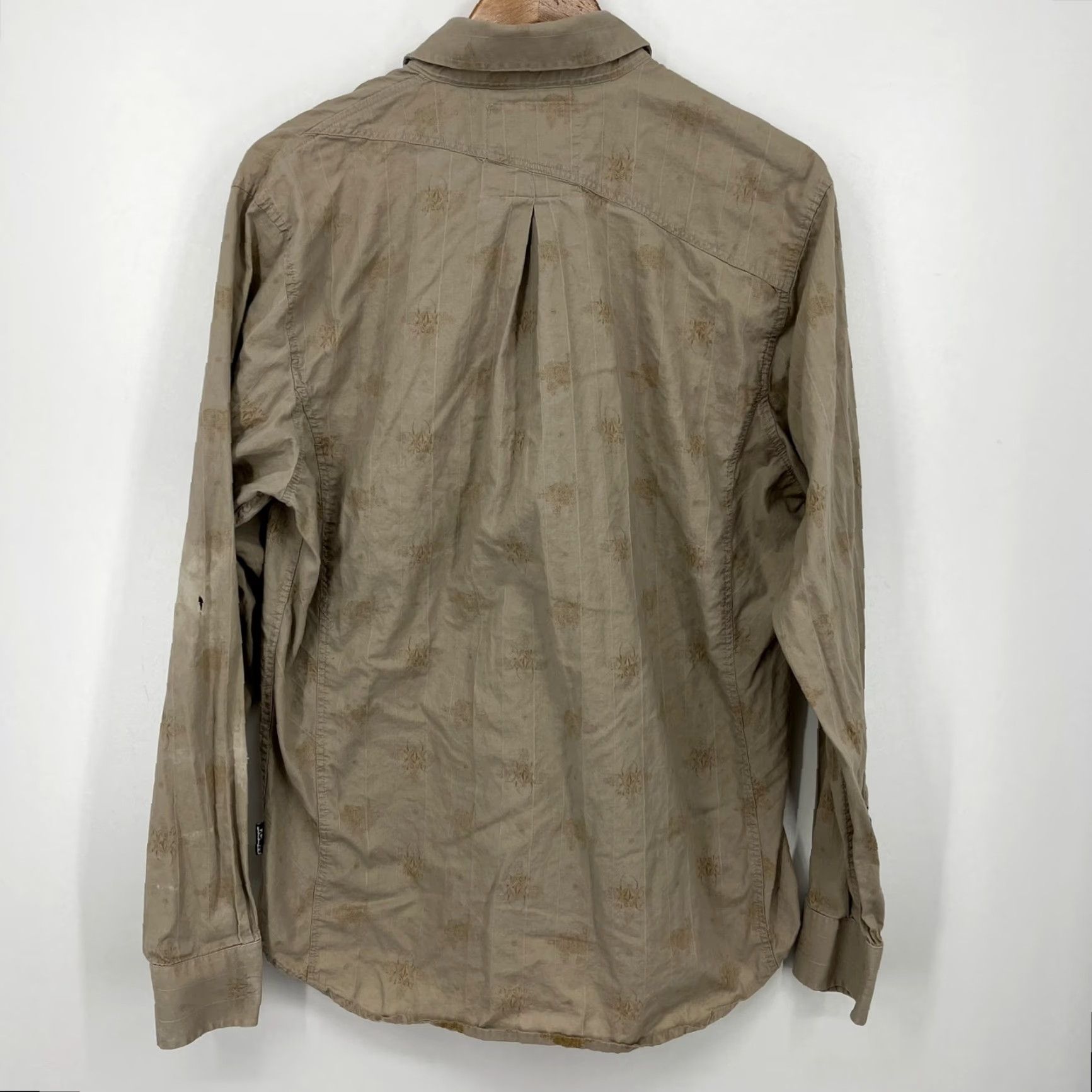 Volcom Volcom Button-Up Shirt Men L Beige Cotton Pocket Shirt Size US L / EU 52-54 / 3 - 7 Thumbnail