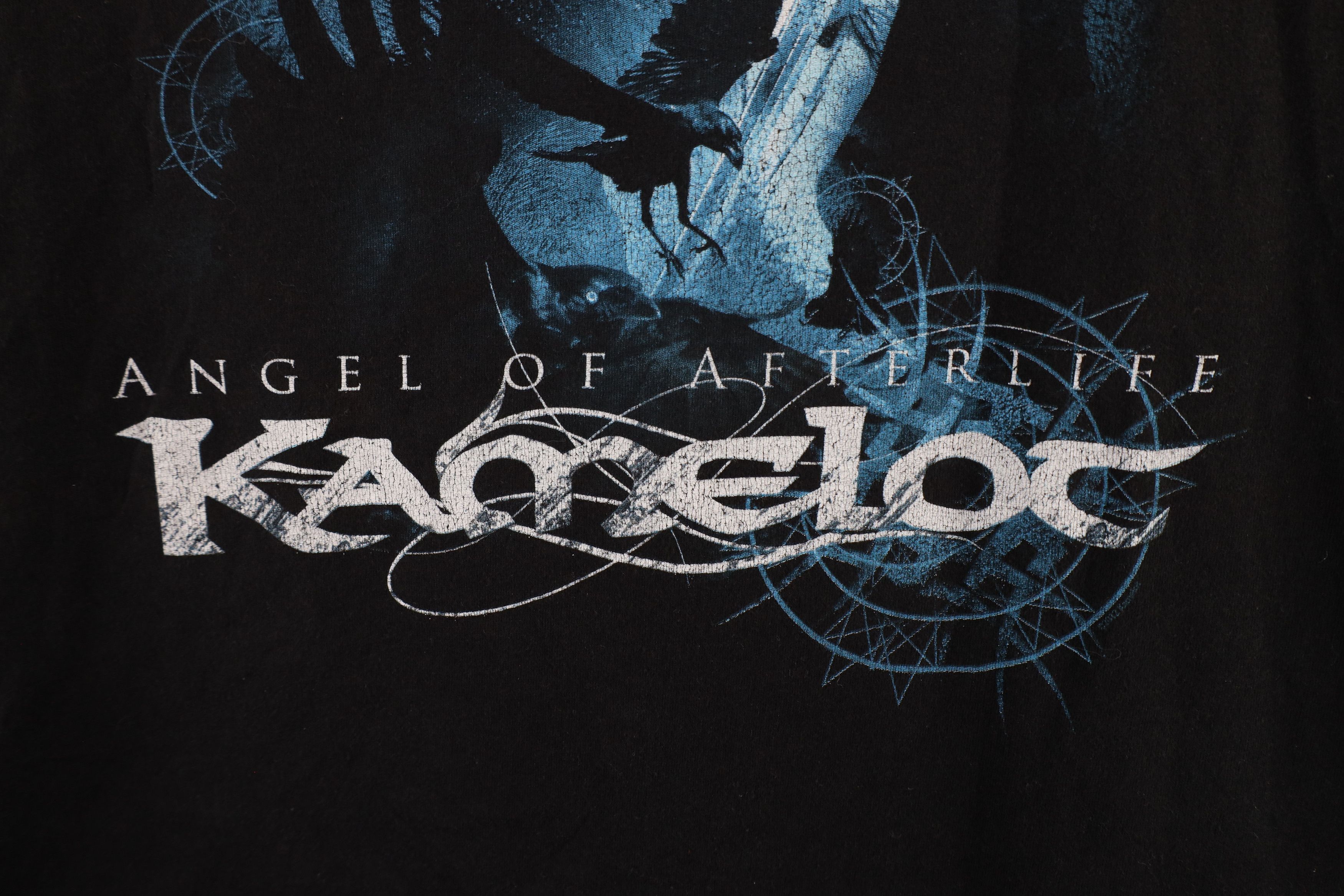 Vintage Vintage Y2K Angel of Afterlife Kamelot Band T-Shirt Black Size L / US 10 / IT 46 - 6 Thumbnail