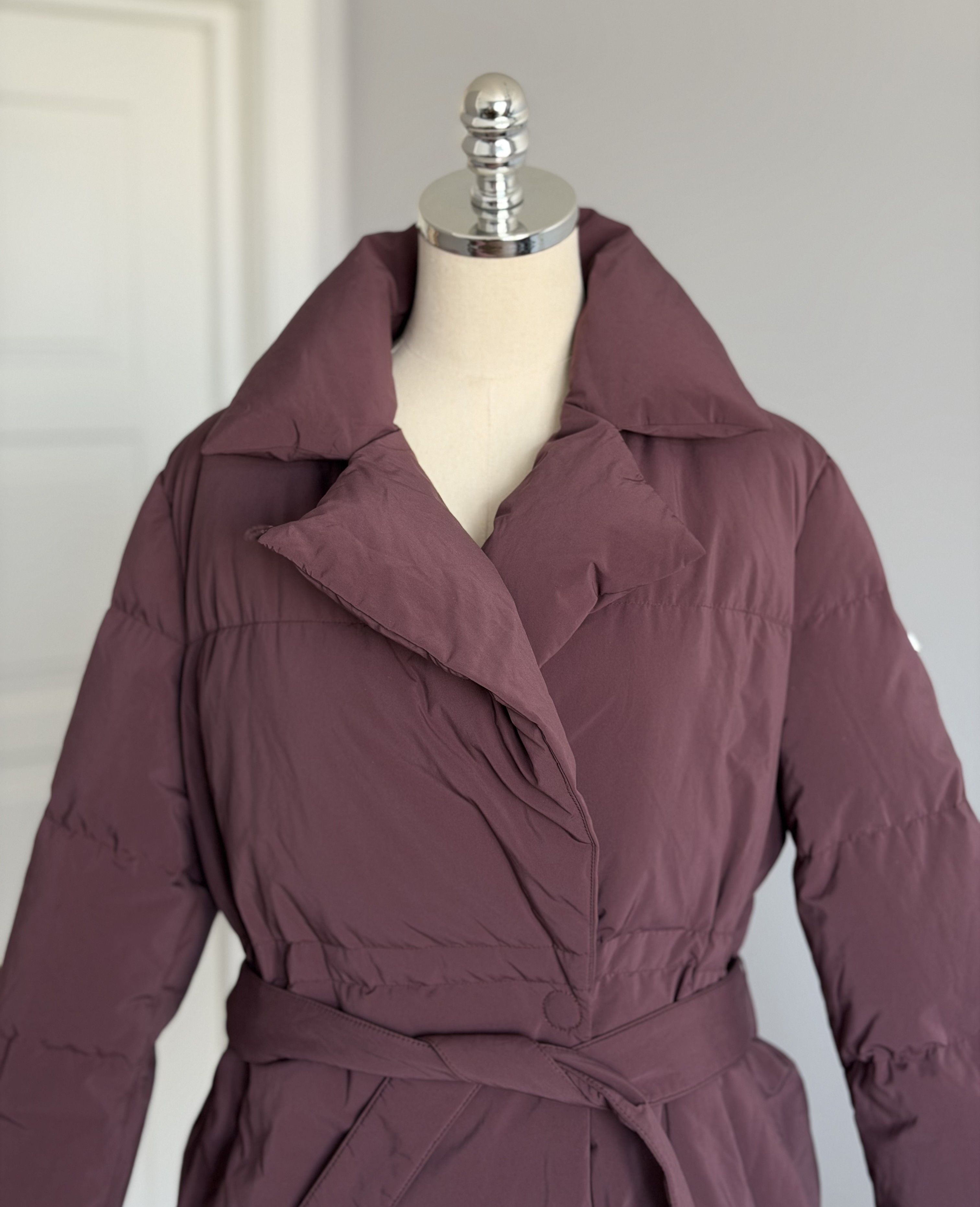 Other DUNO Long Down Coat Puffer Jacket Size 44 M Burgundy Luxury Size M / US 6-8 / IT 42-44 - 4 Thumbnail
