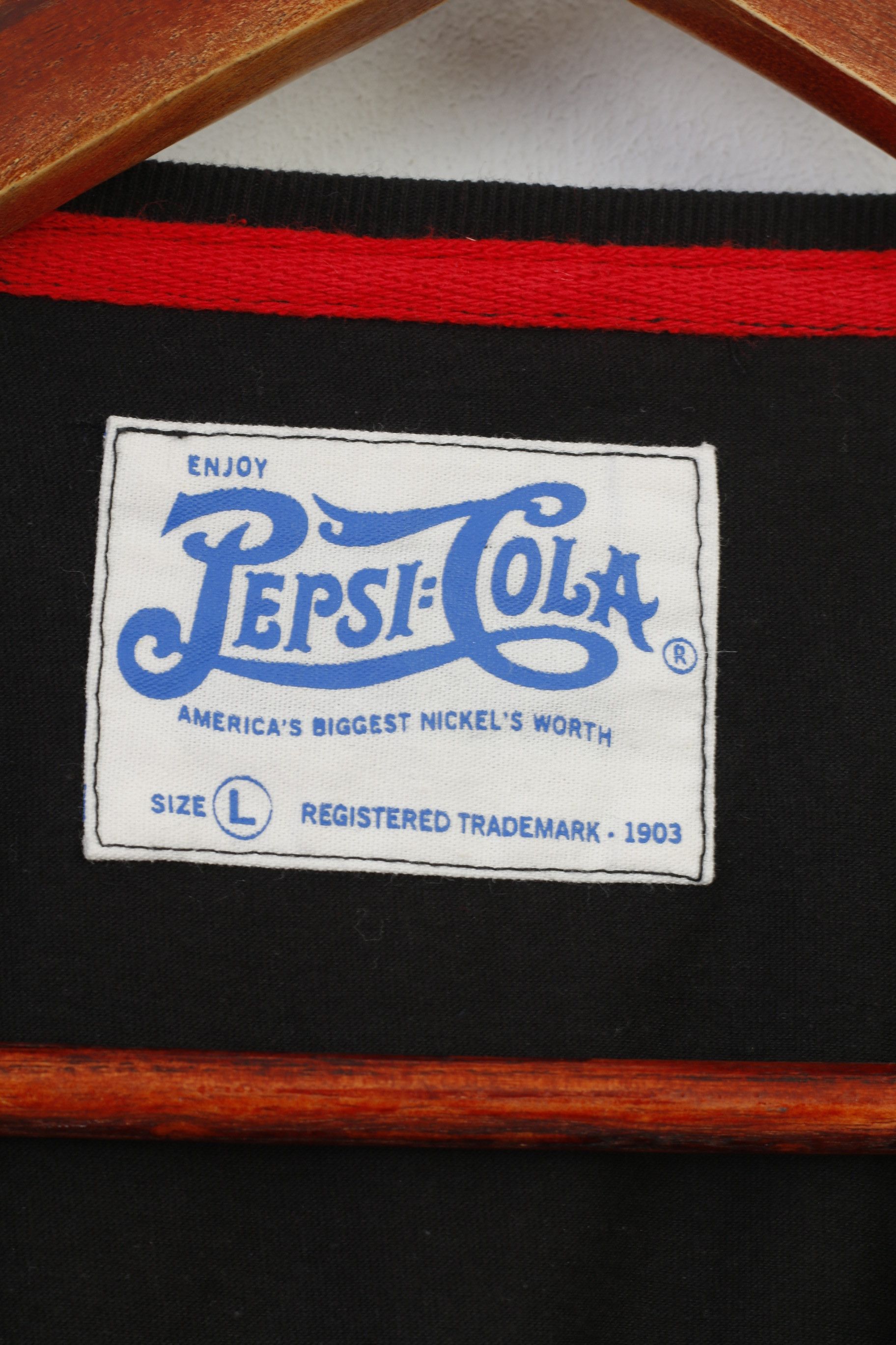 Pepsi Pepsi Cola Men L T- Shirt Black Graphic Cotton 9993 Size US L / EU 52-54 / 3 - 5 Thumbnail