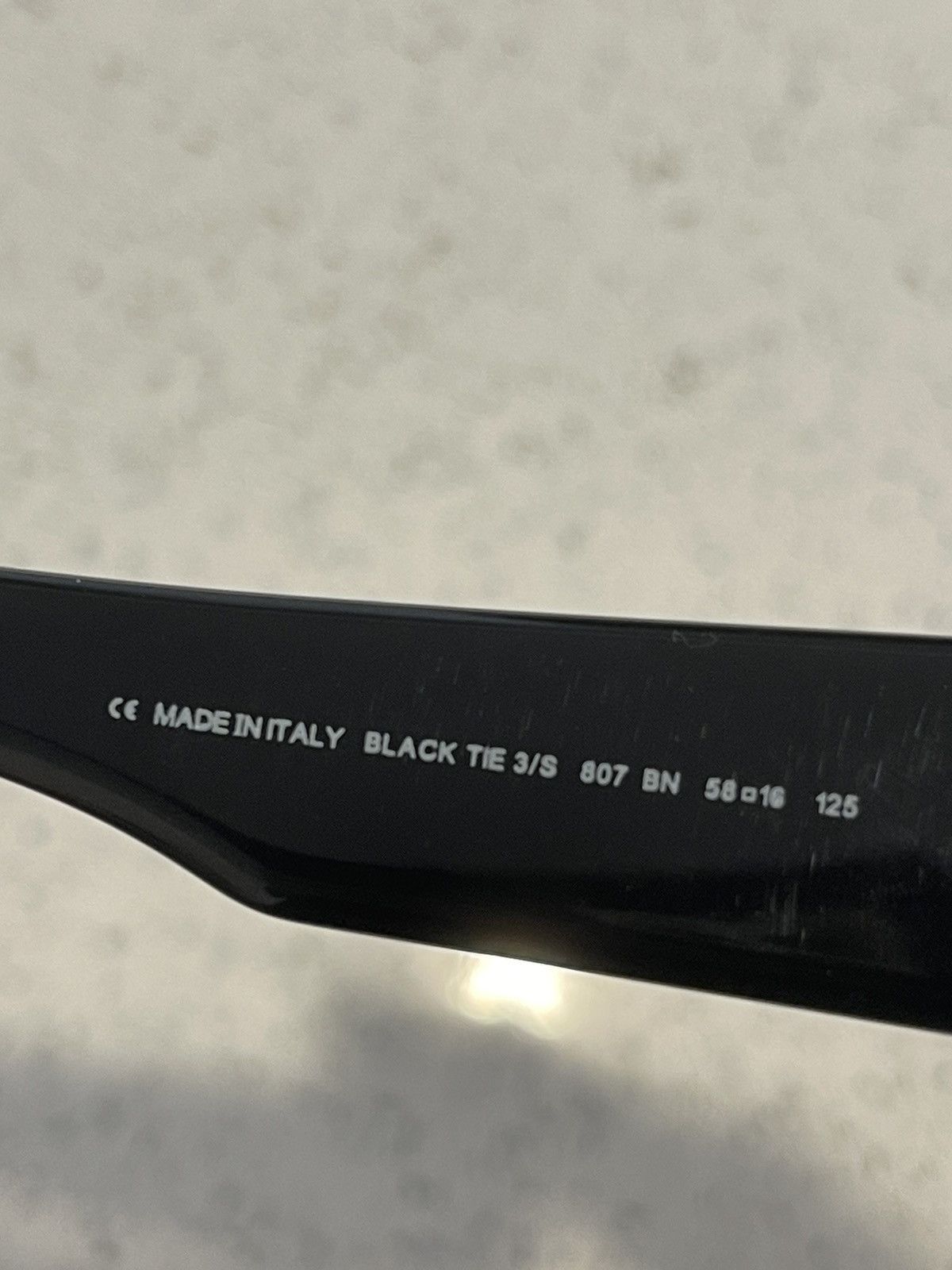 Dior × Hedi Slimane Dior Homme black tie 3/s thin sunglasses by Hedi Slimane Size ONE SIZE - 8 Thumbnail