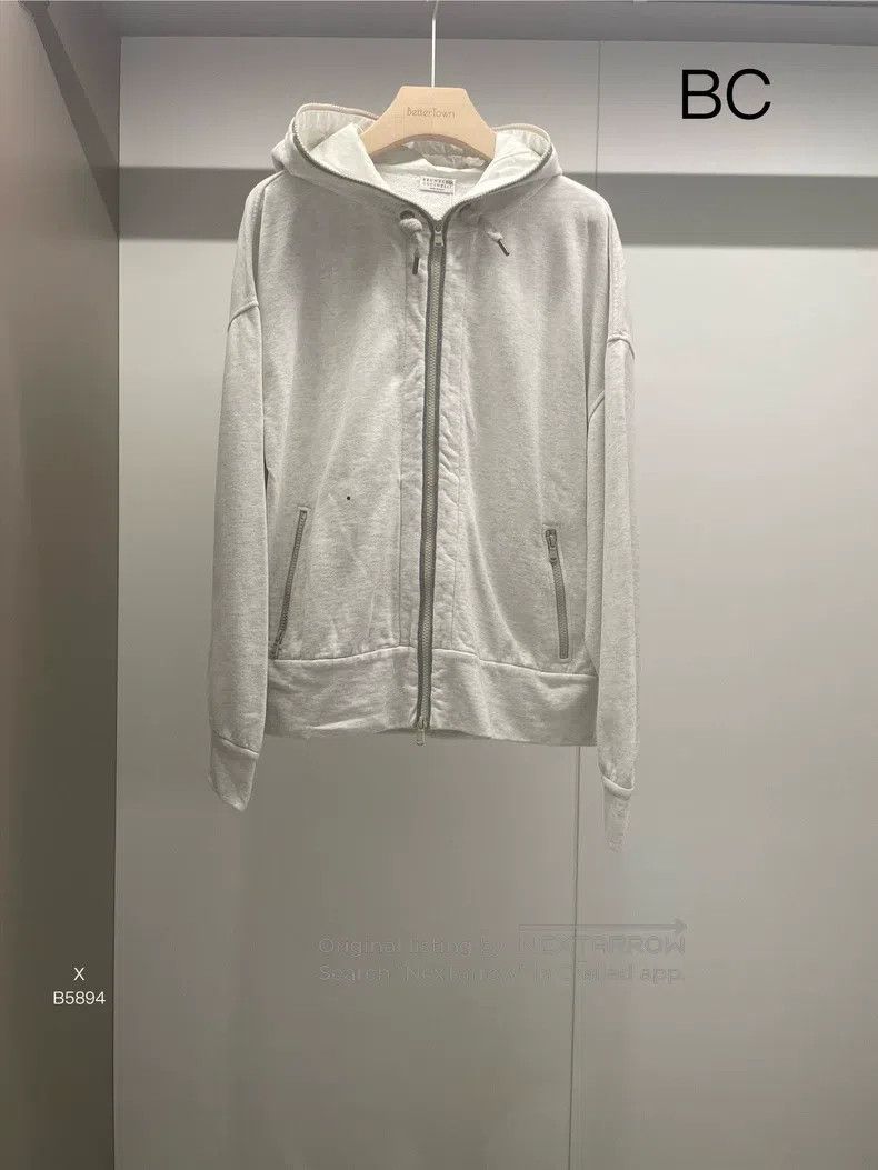 Brunello Cucinelli Brunello Cucinelli Beige Cotton Hooded Jacket Size L / US 10 / IT 46 - 1 Thumbnail