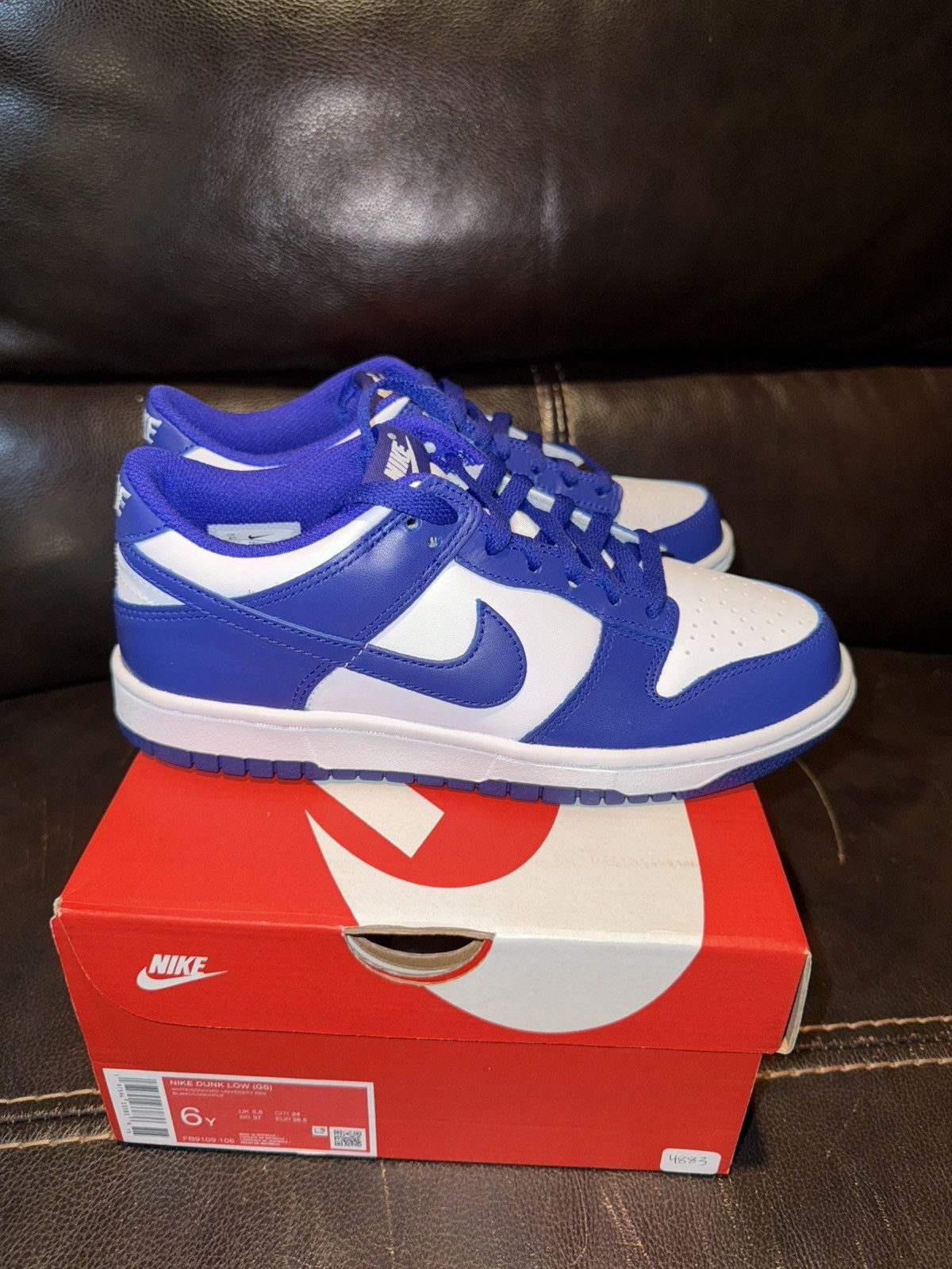 Nike Nike Dunk Low Concord (GS) FB9109-106 size 6Y Brand New Size US 6 / EU 39 - 3 Thumbnail