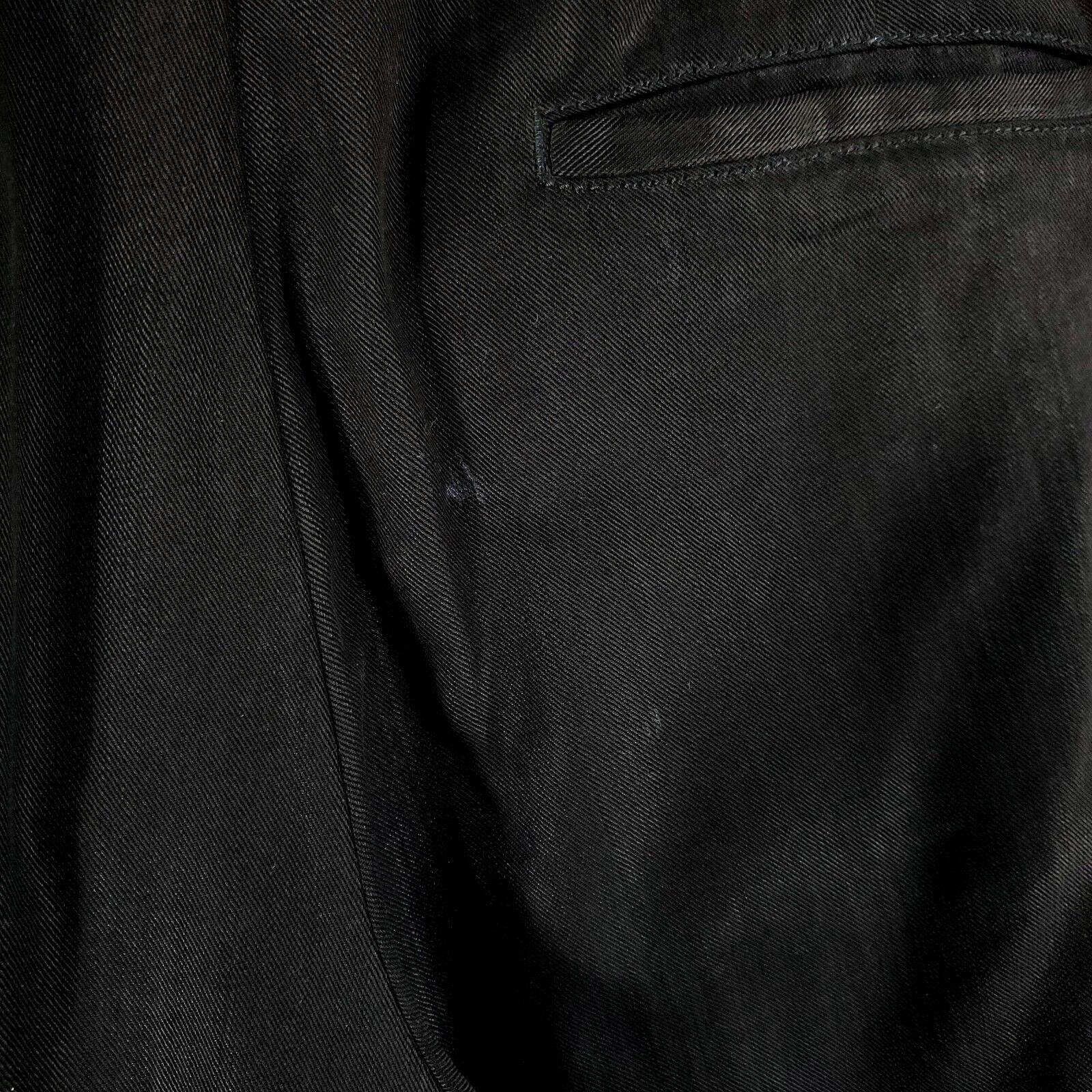 Tommy Bahama DAMAGED Tommy Bahama Tencel Wool Black Flat Front Low Rise D Size 34R - 4 Thumbnail