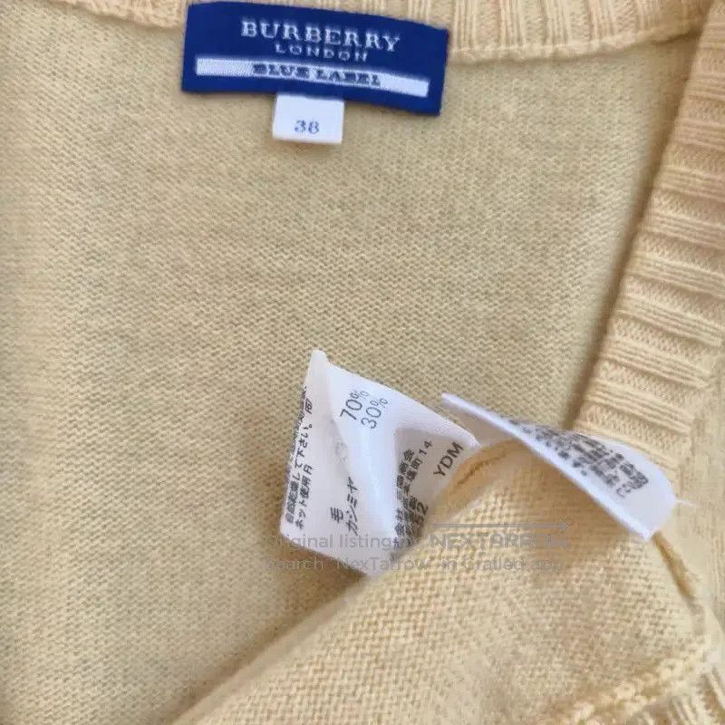 Burberry Burberry Spring Autumn Light Yellow Wool Cardigan. Size M / US 6-8 / IT 42-44 - 6 Thumbnail