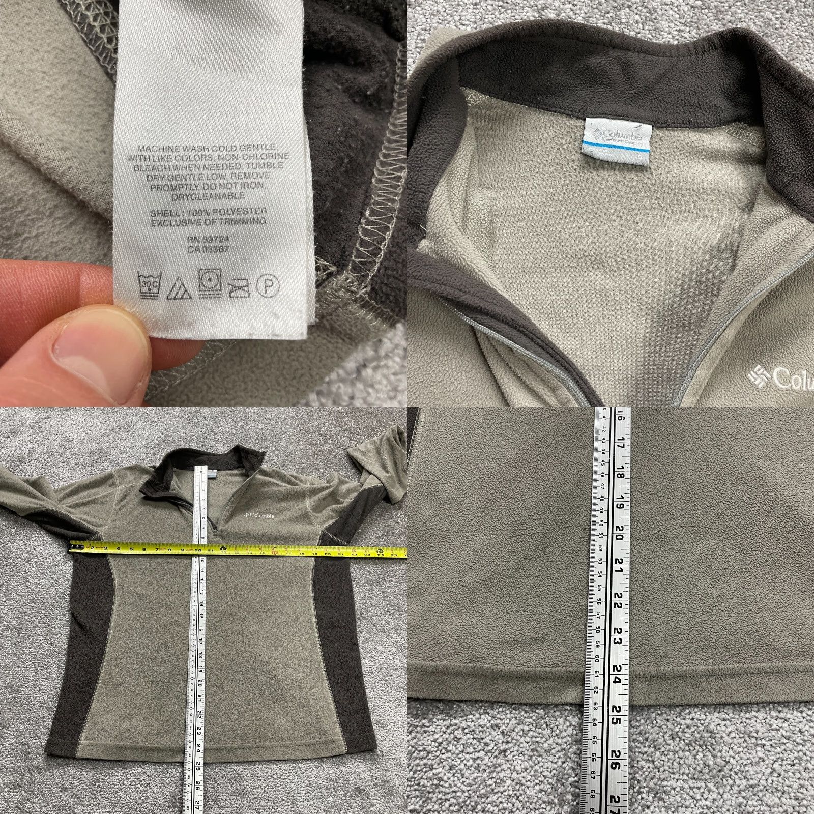 Vintage Columbia Jacket Womens Small Beige Gray 1/4 Zip High Neck Fleece Outdoor Hiking Size S / US 4 / IT 40 - 8 Thumbnail