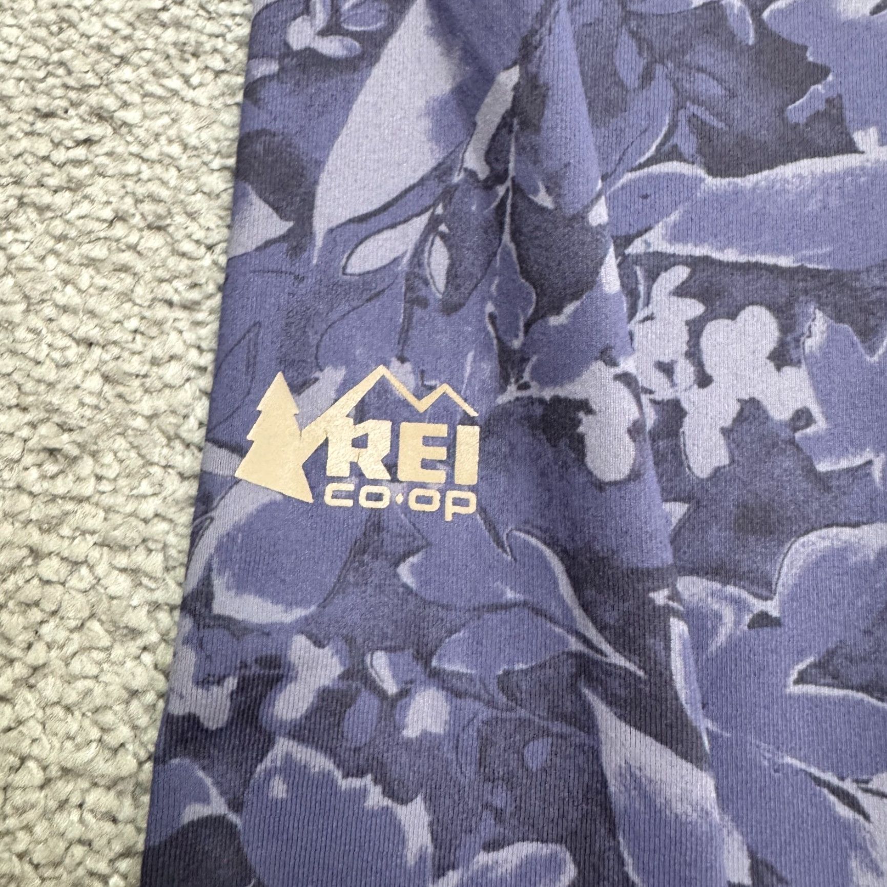 Vintage REI Co-Op Floral Cropped Leggings Womens Small Blue Pocket Activewear Outdoor Size 28" / US 6 / IT 42 - 4 Thumbnail