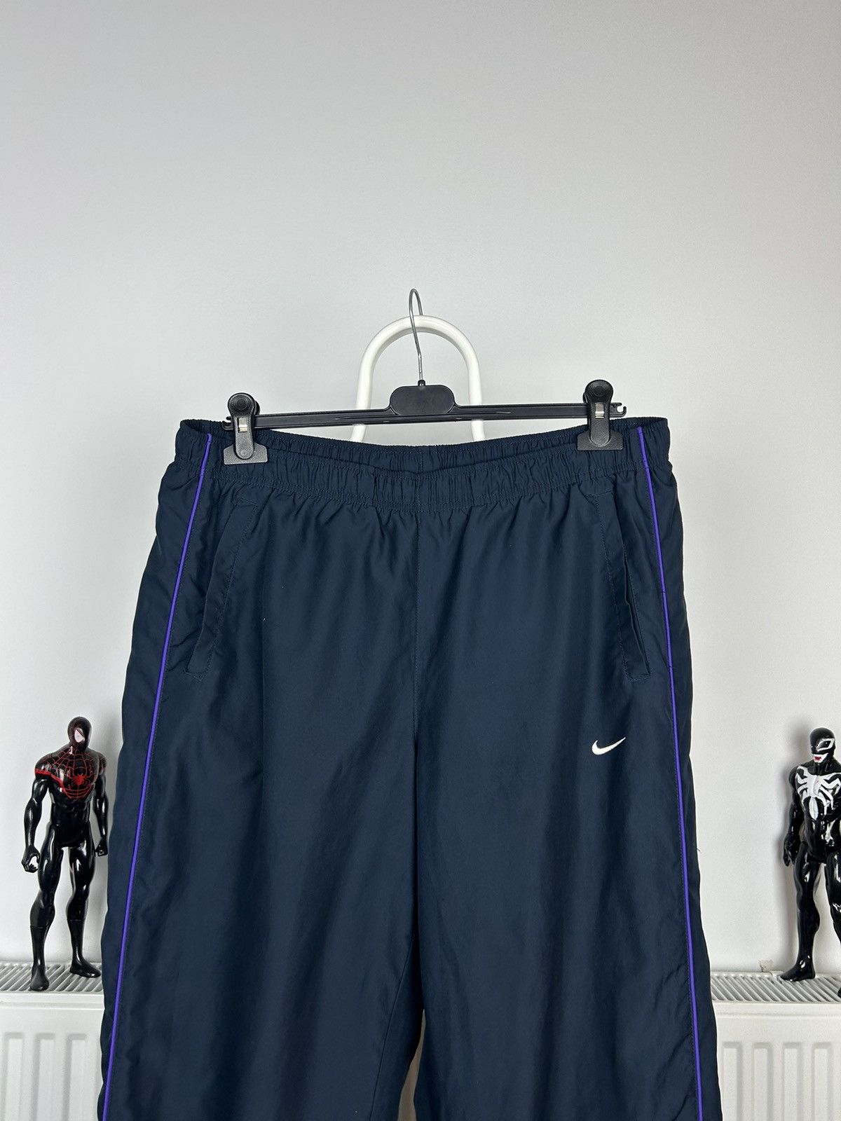 Nike × Vintage Nike Nylon Baggy Swoosh Logo Overisize y2k Pants Joggers Size US 34 / EU 50 - 2 Thumbnail