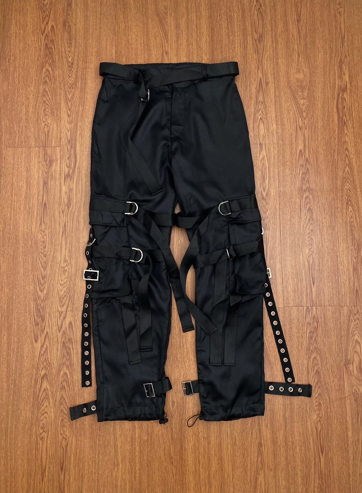 If Six Was Nine × Japanese Brand × Le Grande Bleu (L.G.B.) Black Tactical Bondage Pants Size US 30 / EU 46 - 1 Thumbnail