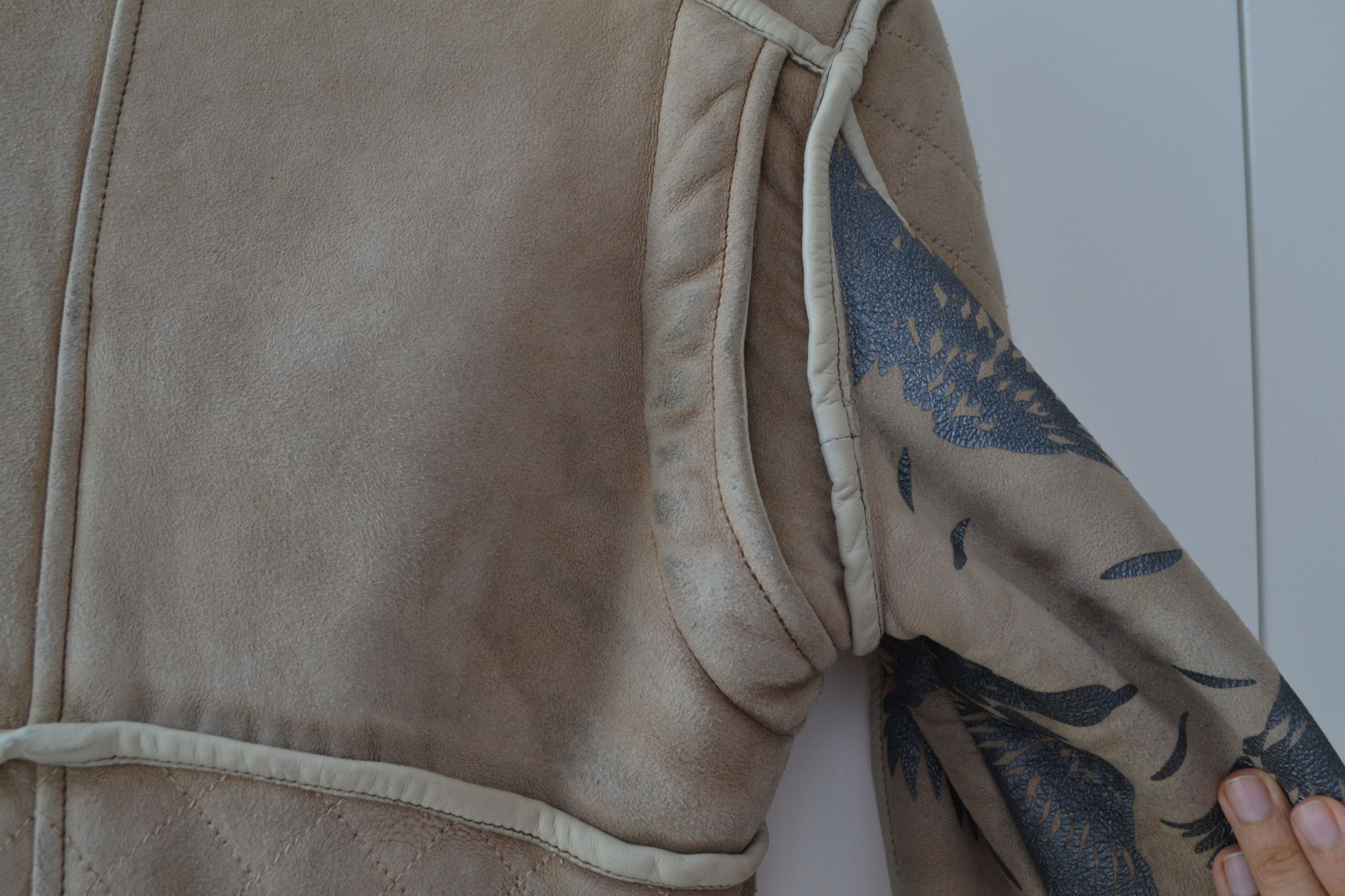 Roberto Cavalli ROBERTO CAVALLI Shearling Jacket Leather Fur Beige Size M / US 6-8 / IT 42-44 - 9 Thumbnail
