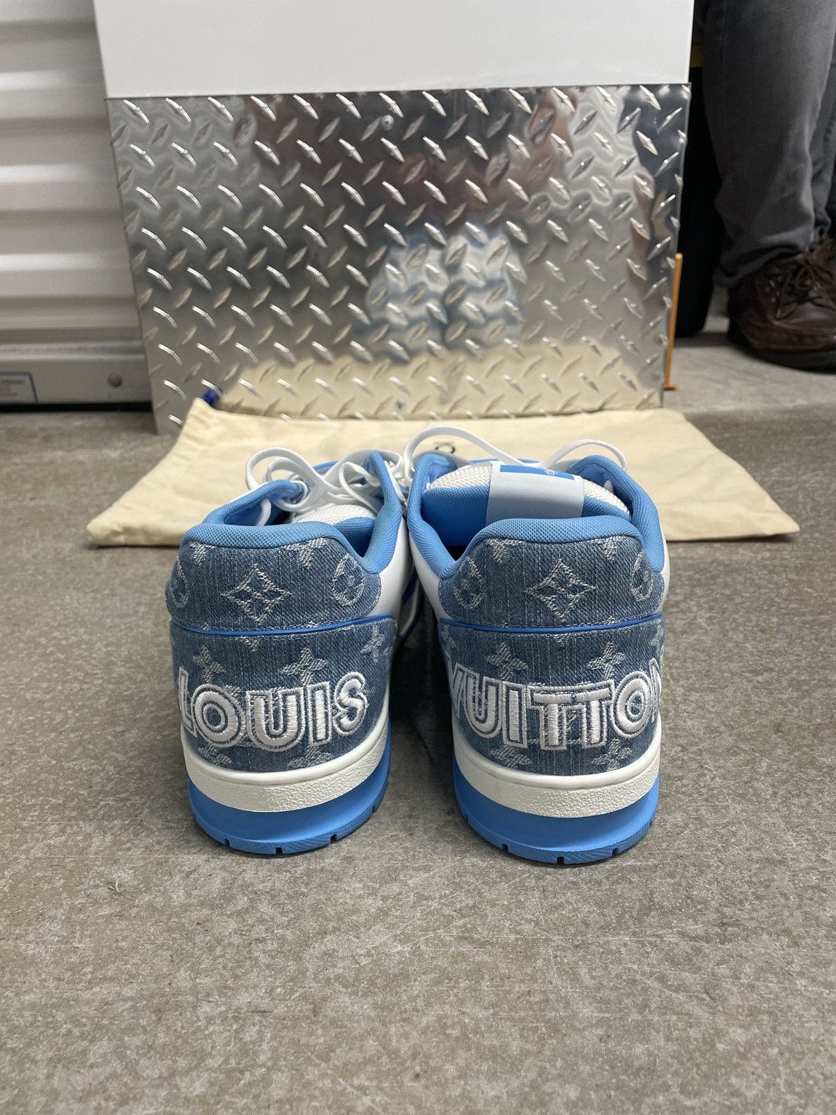 Louis Vuitton Louis Vuitton Blue Denim Sneaker Size US 10 / EU 43 - 4 Thumbnail