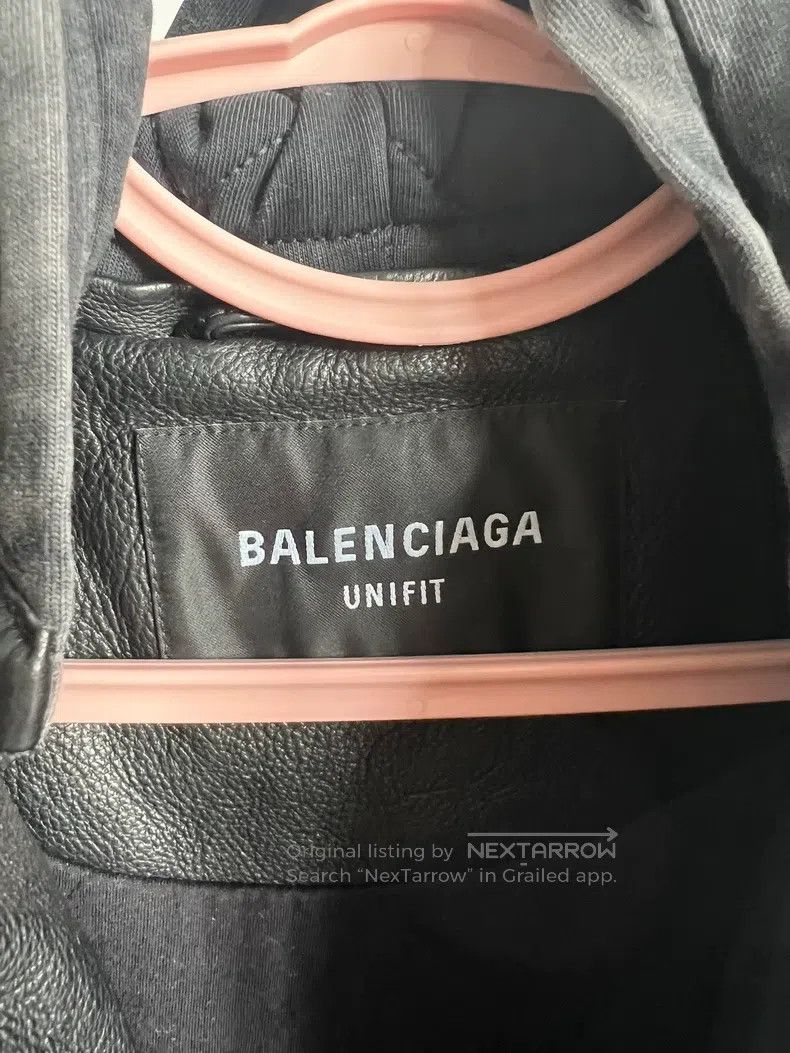 Balenciaga Balenciaga Velvet Fleece Leather Jacket Size US S / EU 44-46 / 1 - 4 Thumbnail