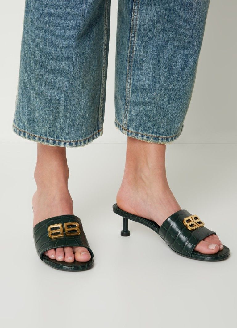 Balenciaga o1y0625 Mules in Dark Green Size US 6 / IT 36 - 6 Thumbnail