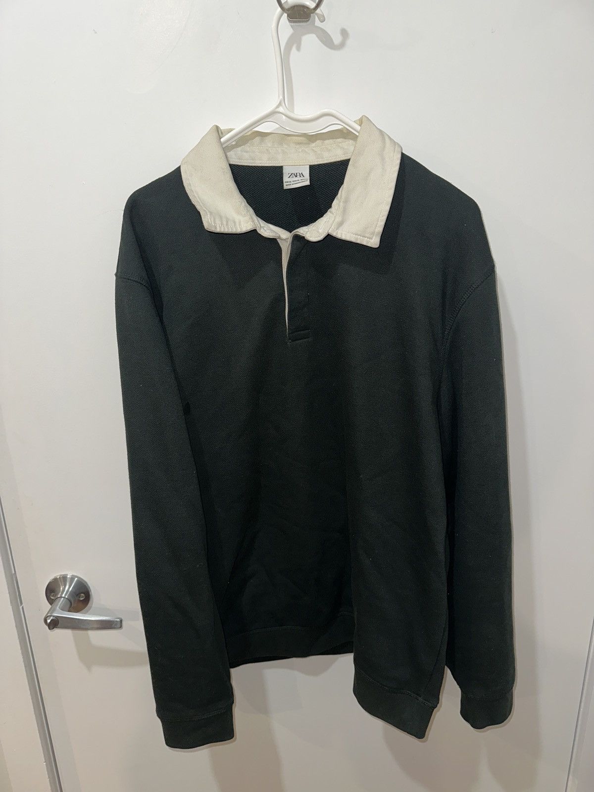 Zara Forest Green Rugby Shirt Size US XL / EU 56 / 4 - 1 Thumbnail