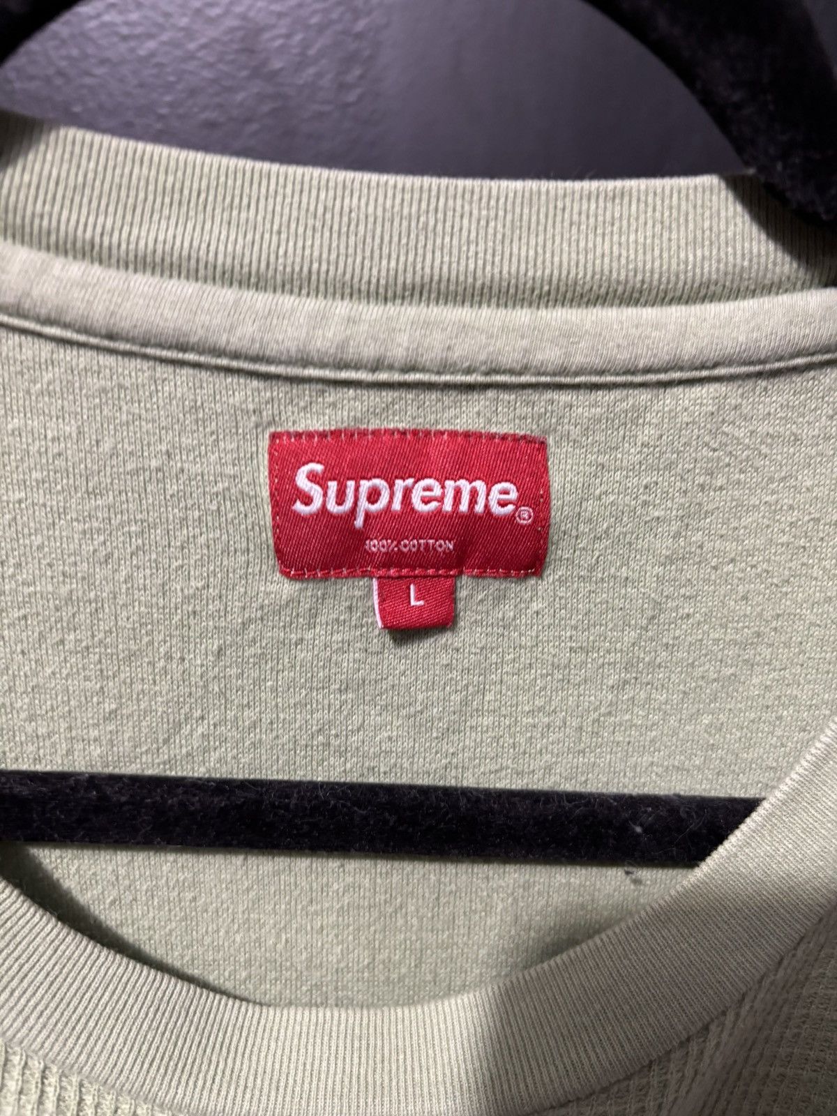 Supreme Supreme Waffle Pocket Tee - SAGE (FW/19) Size US L / EU 52-54 / 3 - 4 Thumbnail
