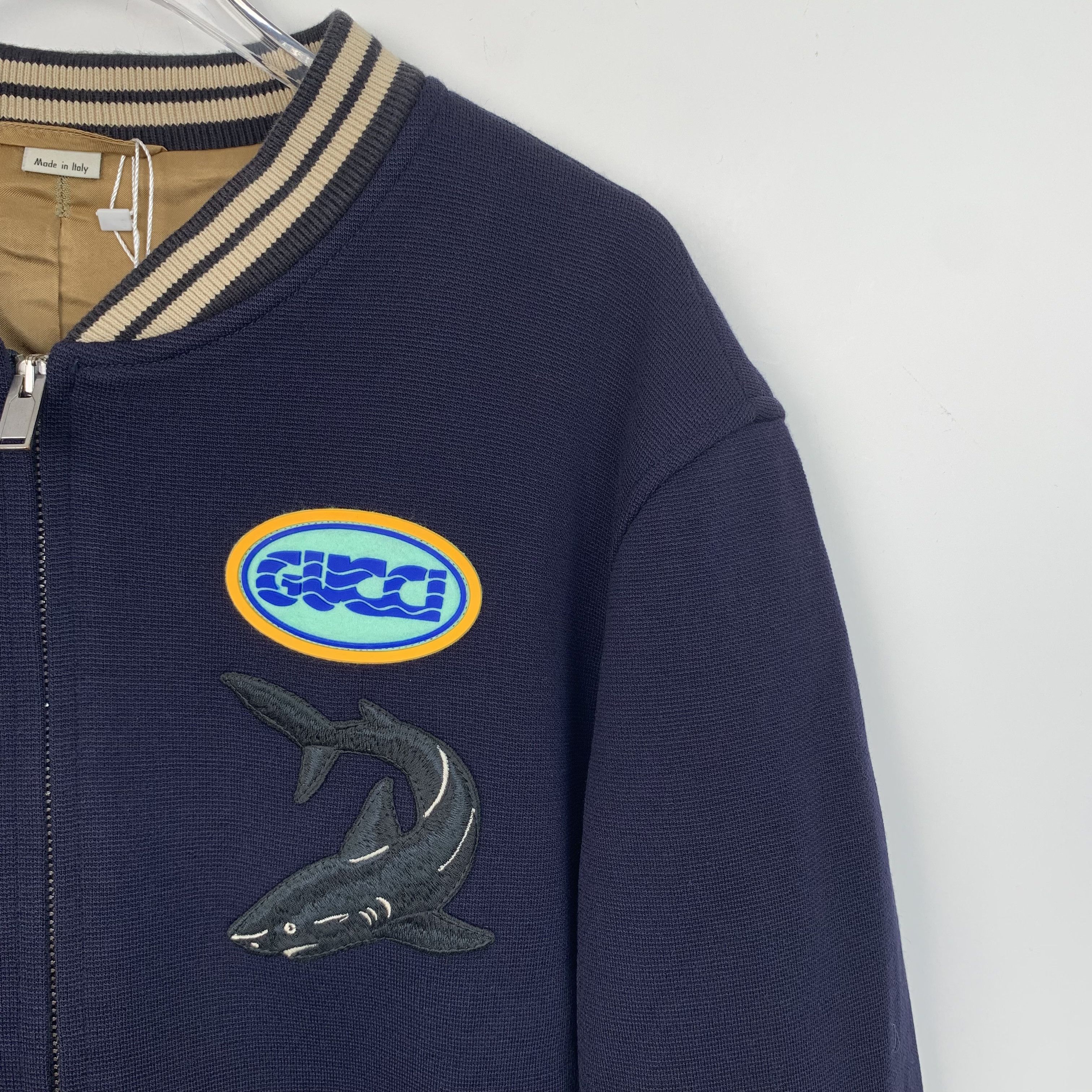 Gucci Gucci Embroidered Wool Zip Jacket with Stand Collar (Size L) Size L / US 10 / IT 46 - 7 Thumbnail
