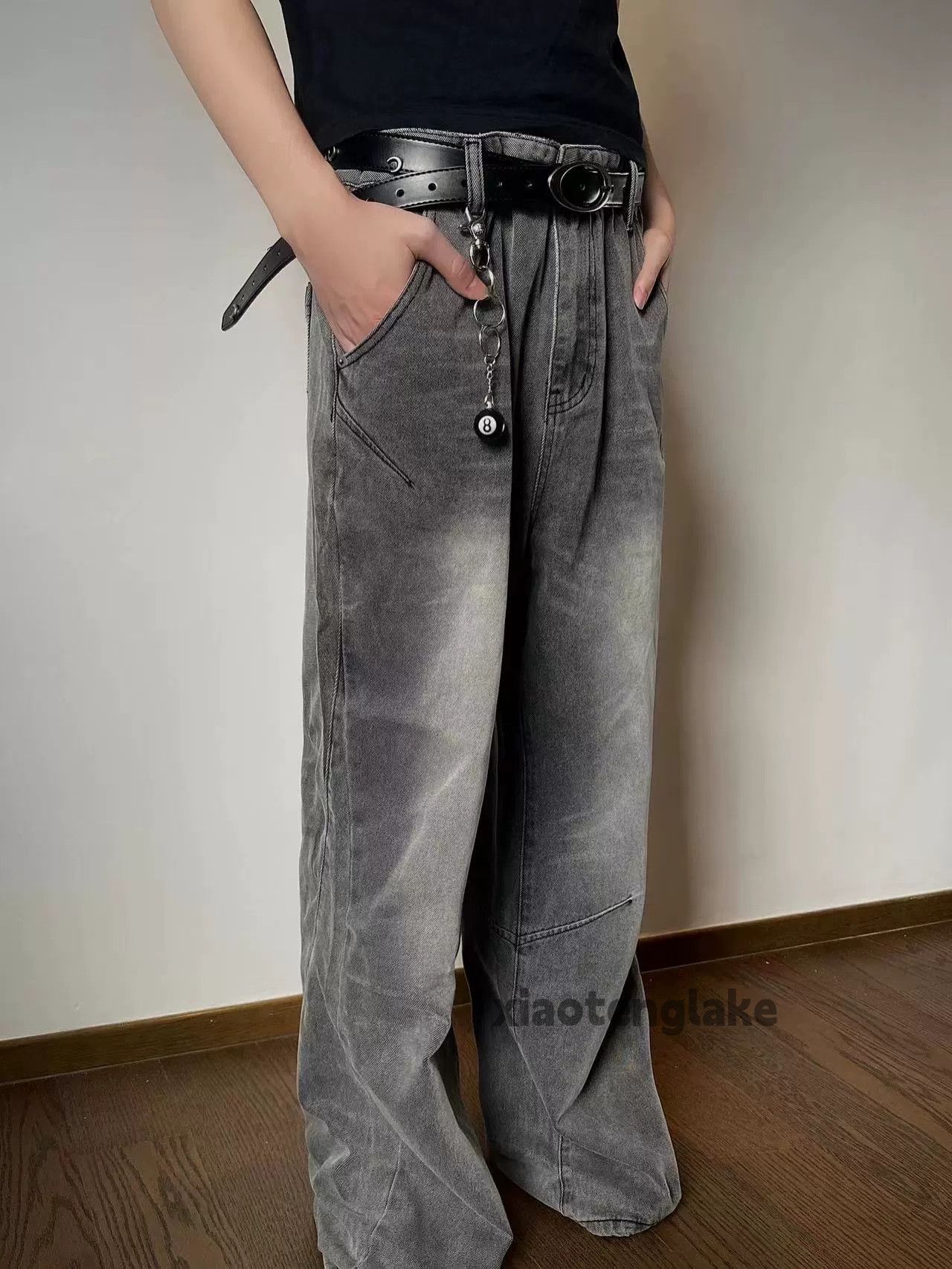 Jean × Vintage washed faded cleanfit yuppie loose baggy jeans Size US 32 / EU 48 - 4 Thumbnail