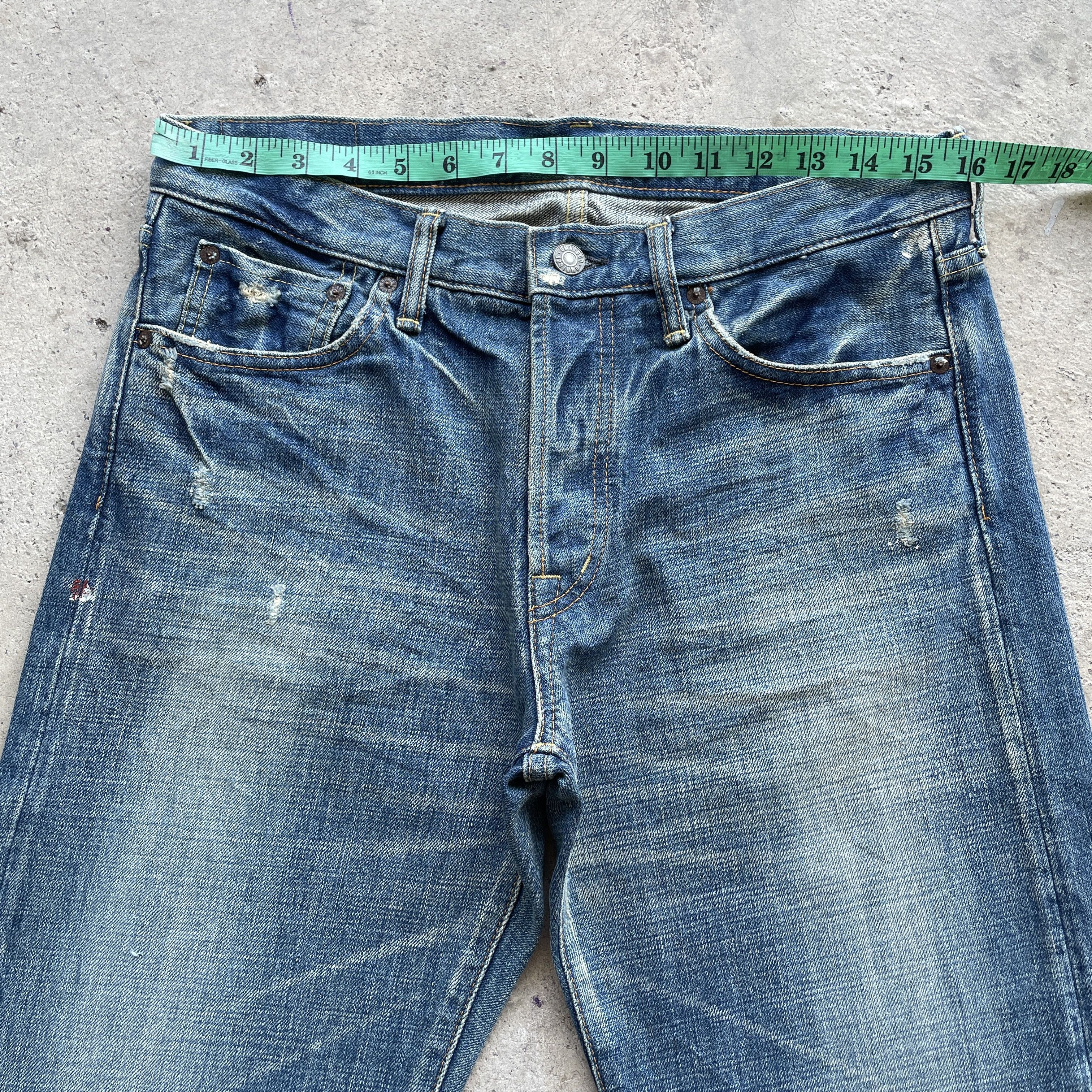 OMNIGOD Vintage OMNIGOD Denim Distressed Selvedge Faded Jeans Pants Size US 32 / EU 48 - 4 Thumbnail