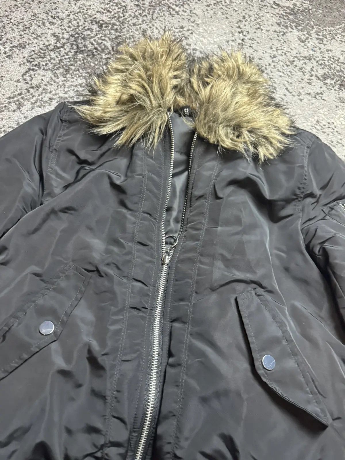 Japanese Brand × Vintage Vintage Y2K Nylon Bomber Opium Fur Sheepskin Owns Jacket Size US S / EU 44-46 / 1 - 7 Thumbnail