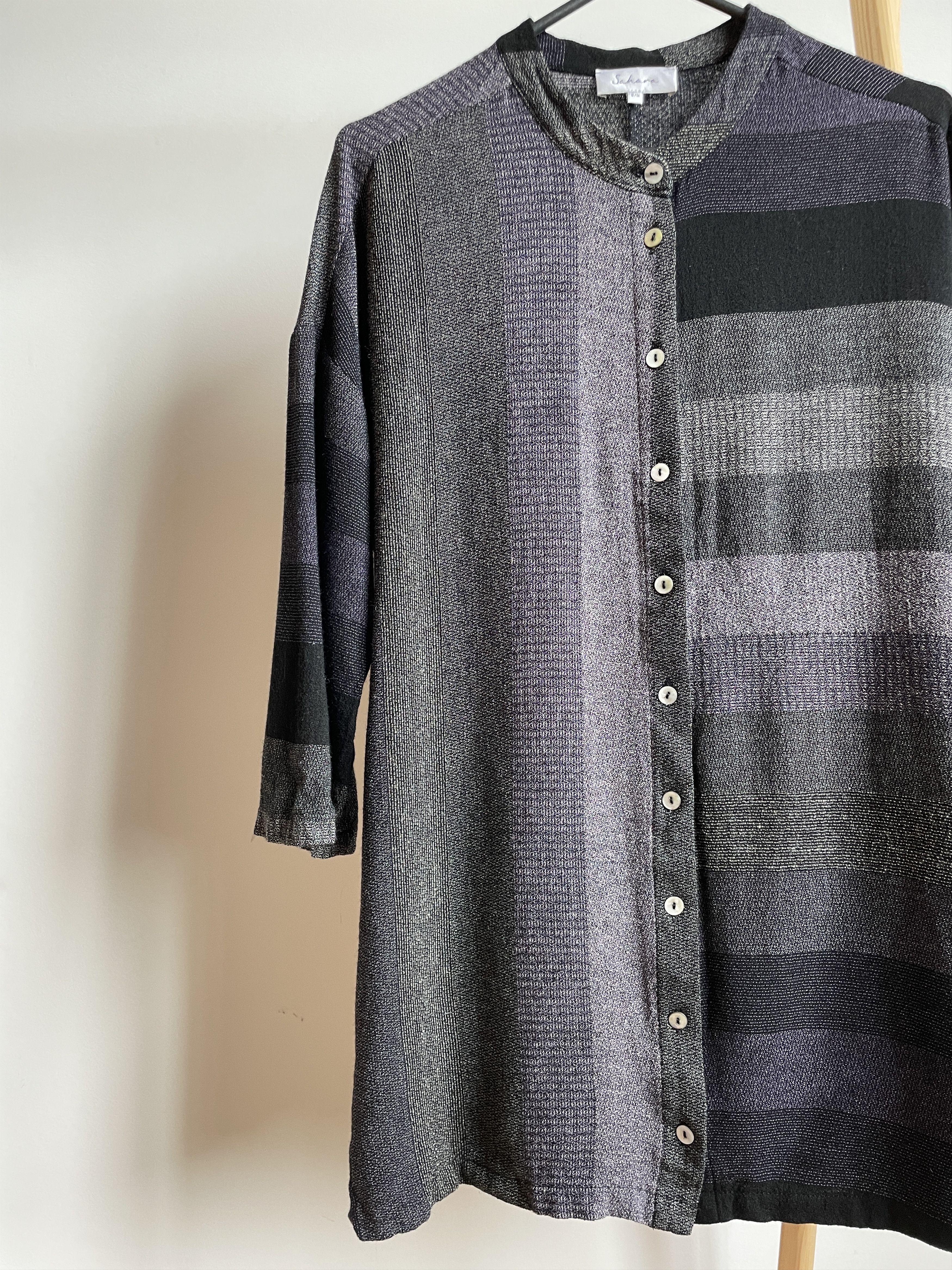 Other Sahara London Womens Viscose/Wool 3/4 Sleeve Striped Jacket Size M / US 6-8 / IT 42-44 - 4 Thumbnail