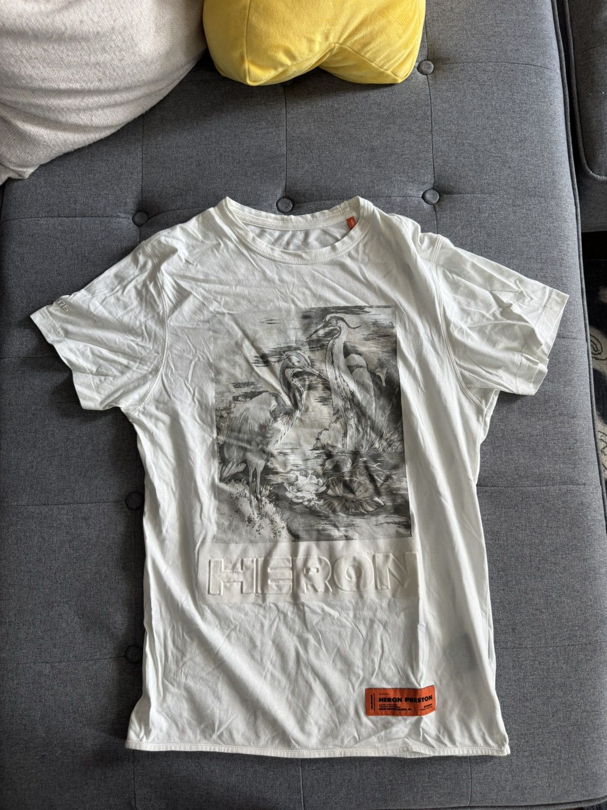 Heron Preston Heron Preston Off-White Heron Birds T-Shirt Size US S / EU 44-46 / 1 - 1 Thumbnail