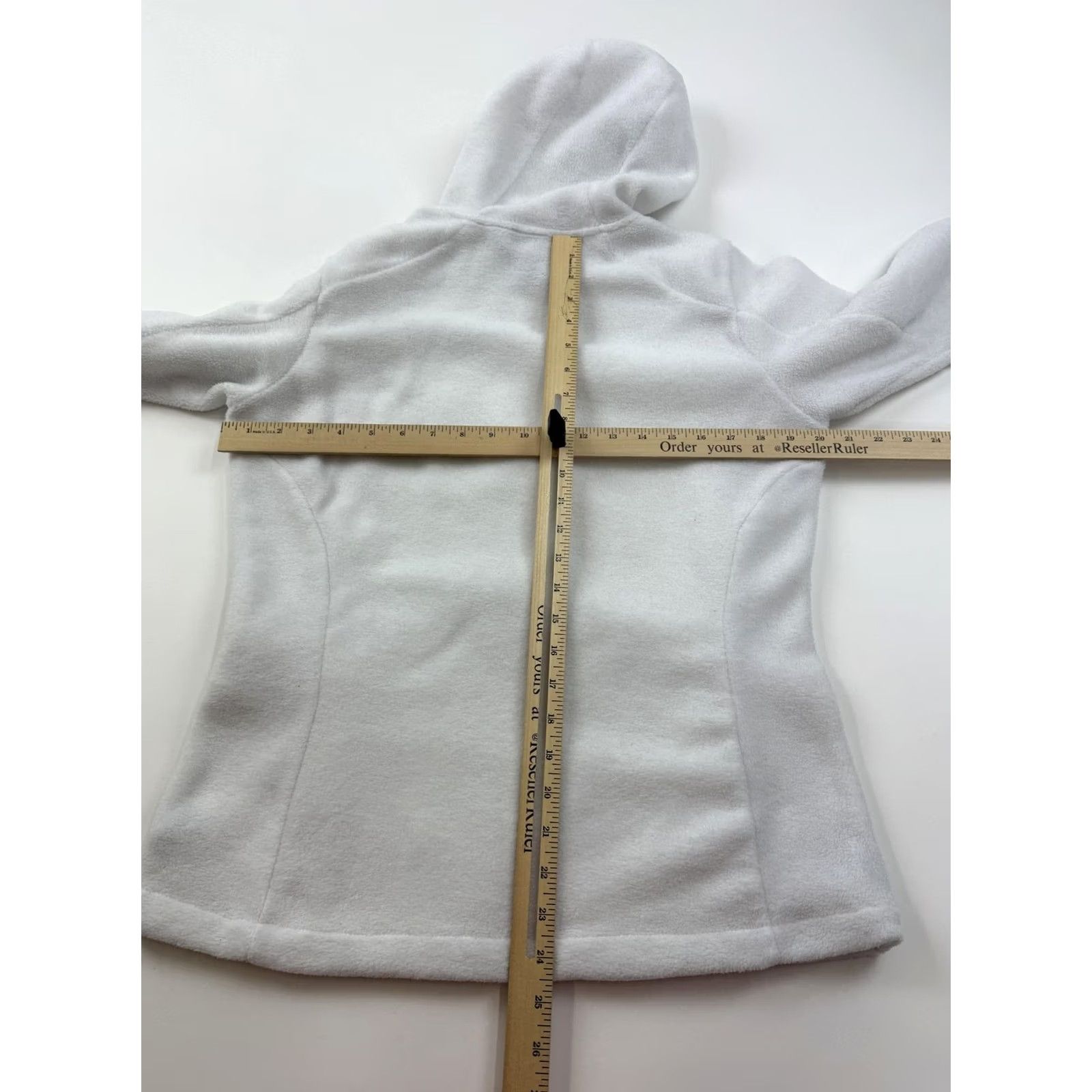 Vintage Columbia Jacket Womens L White Hooded Fleece Full Zip Pockets Cozy Outdoor Size L / US 10 / IT 46 - 7 Thumbnail