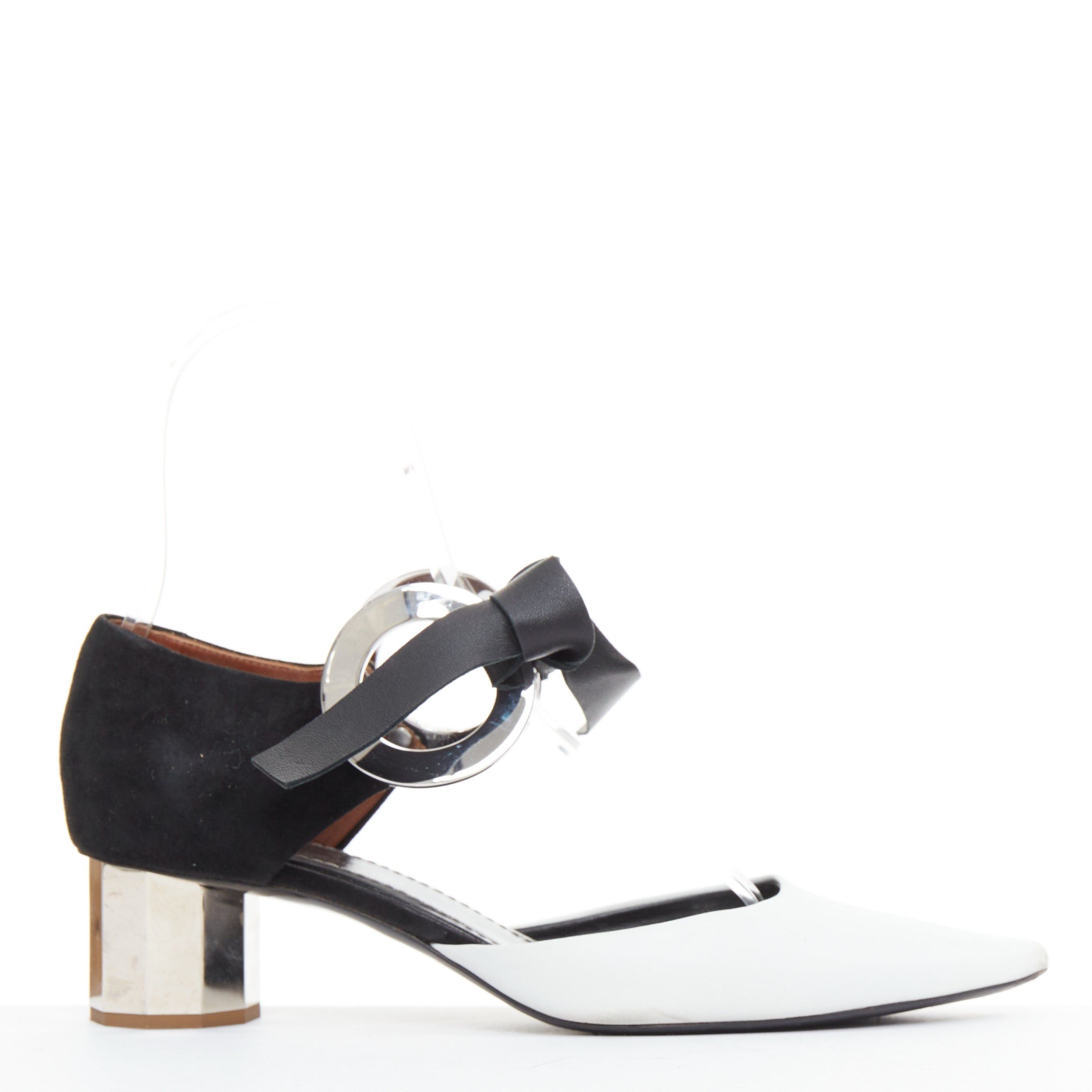 Proenza Schouler PROENZA SCHOULER 2016 bicolor black white grommet metal heels EU36 Size US 6 / IT 36 - 1 Thumbnail